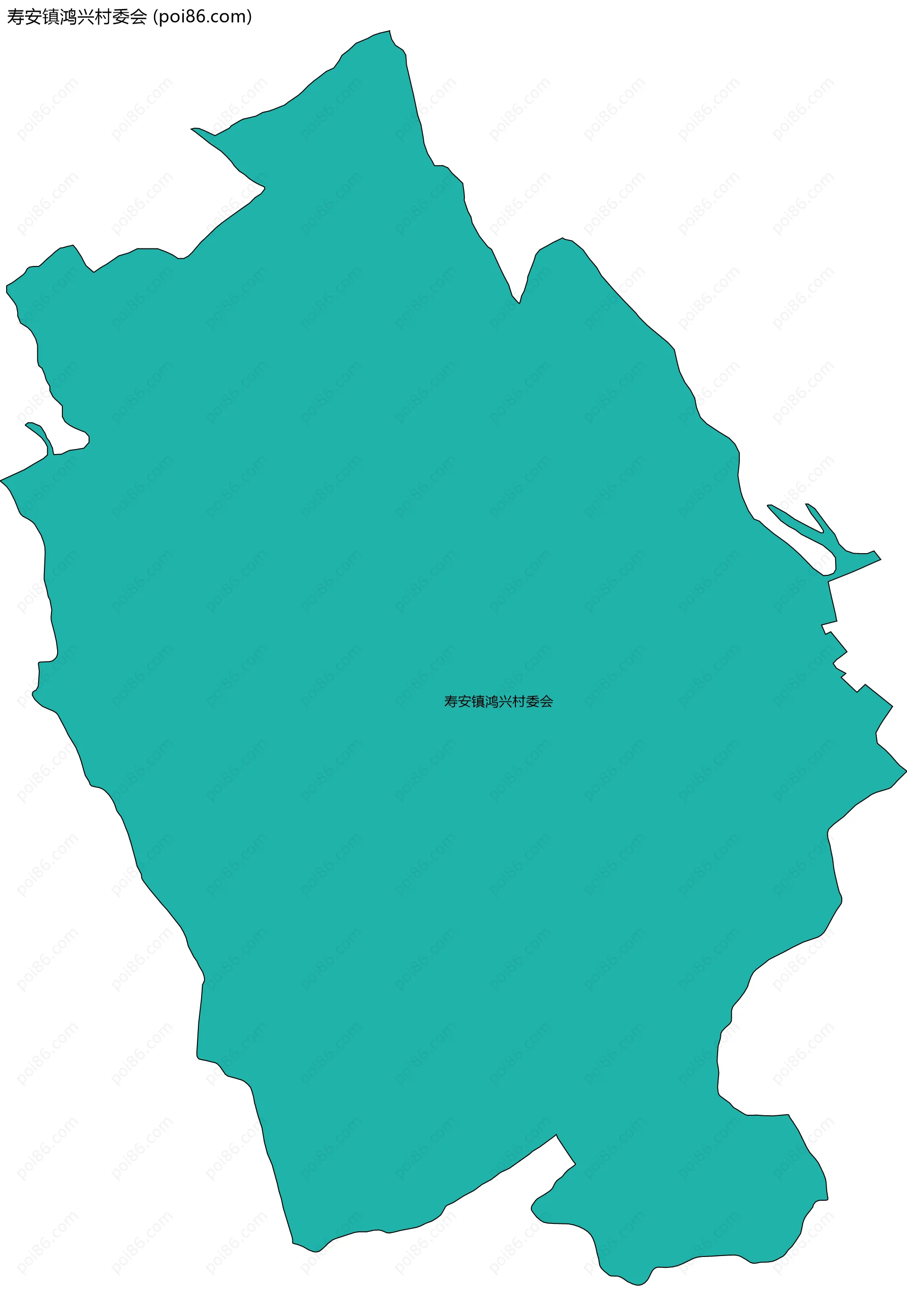 寿安镇鸿兴村委会边界地图