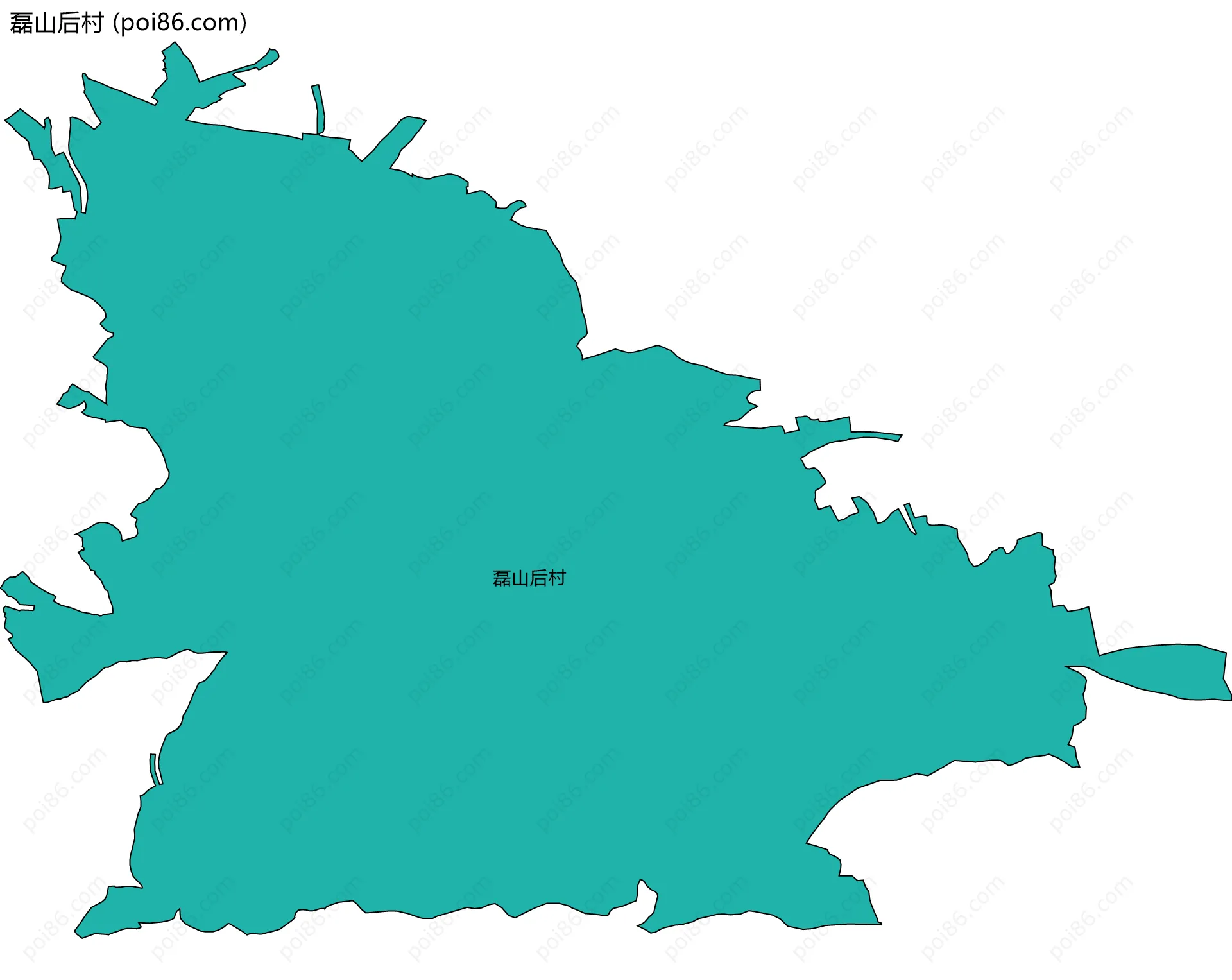 磊山后村边界地图