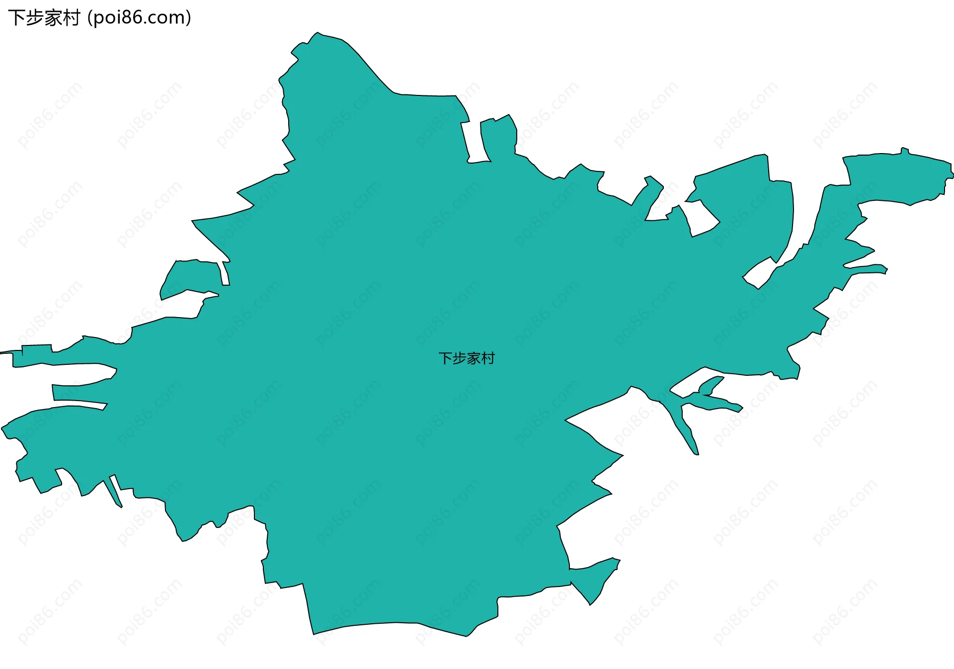 下步家村边界地图