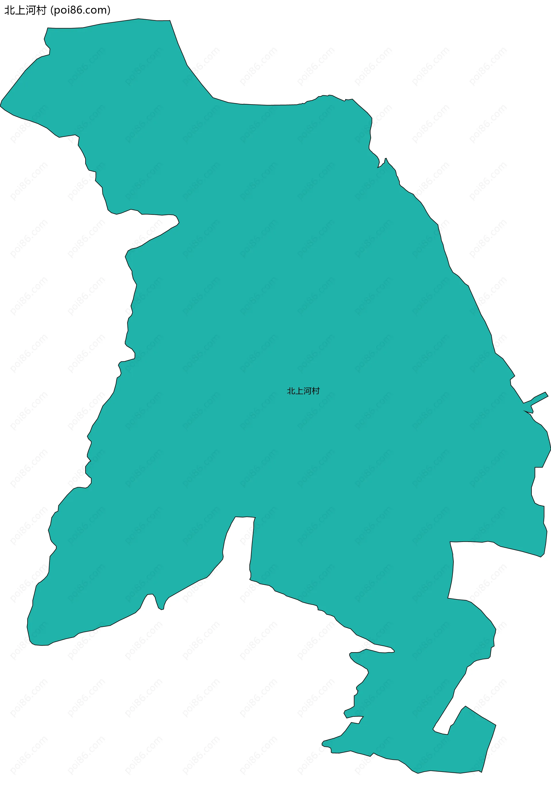 北上河村边界地图