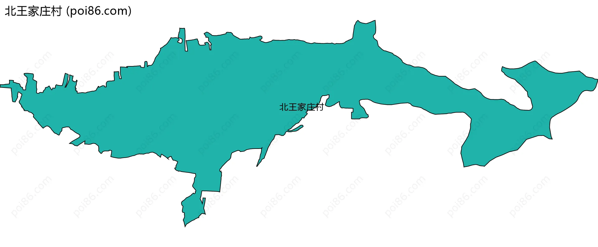 北王家庄村边界地图