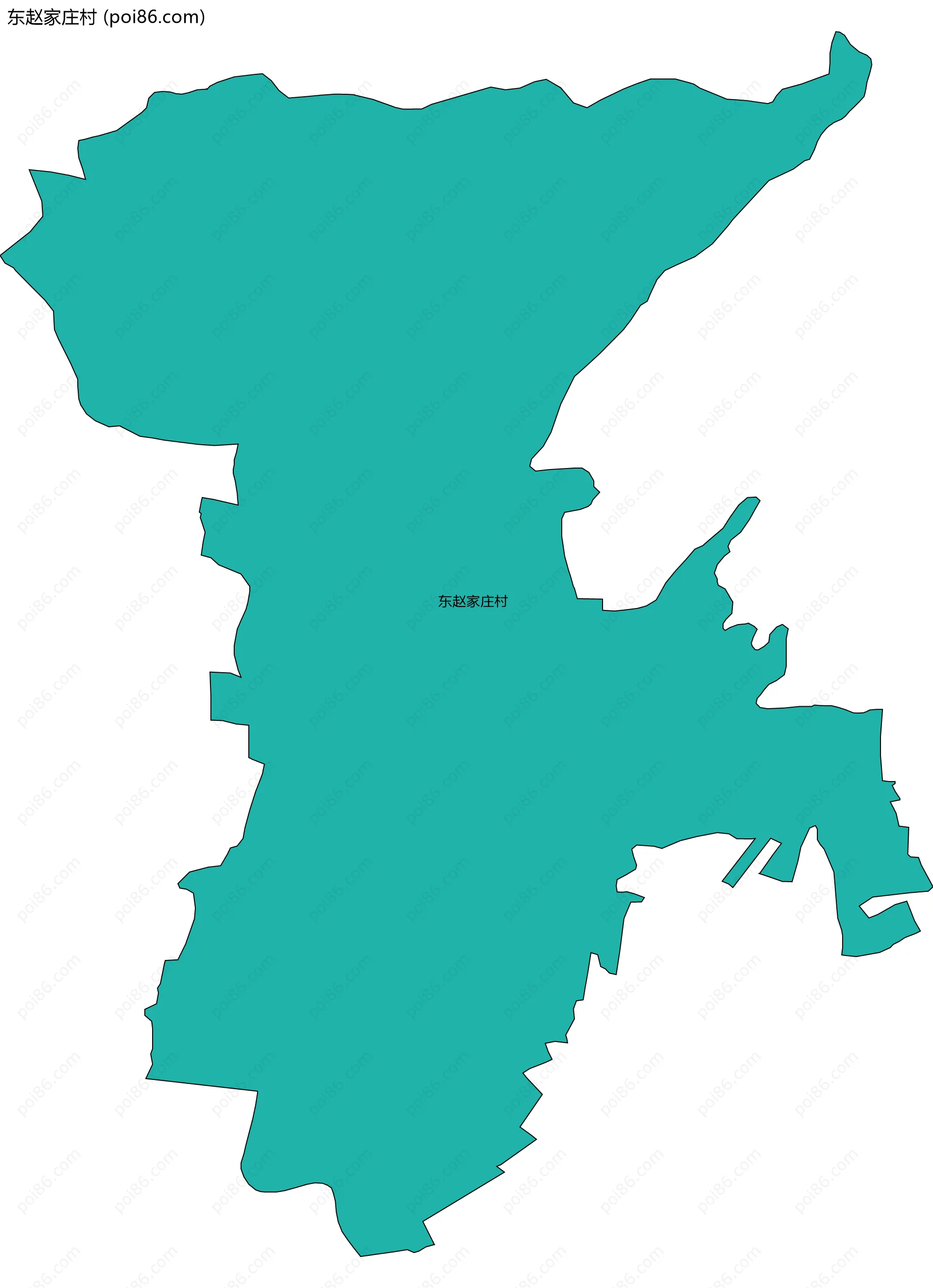 东赵家庄村边界地图