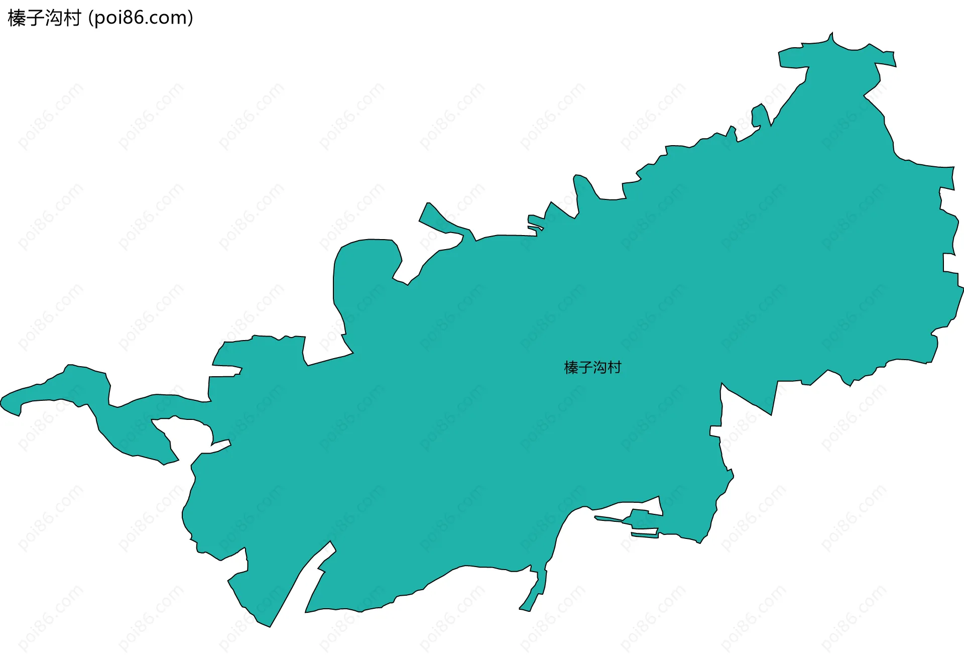 榛子沟村边界地图