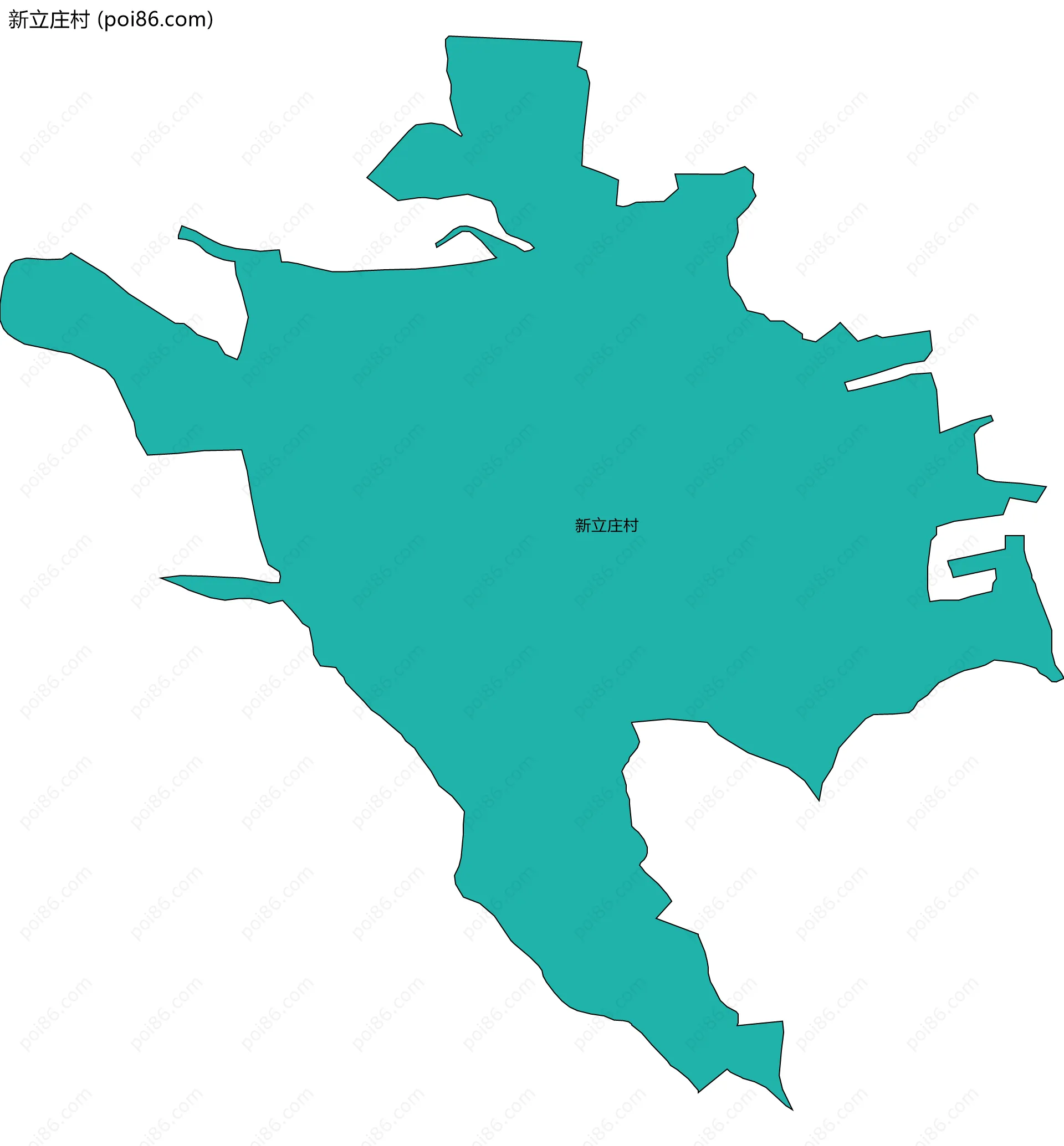 新立庄村边界地图