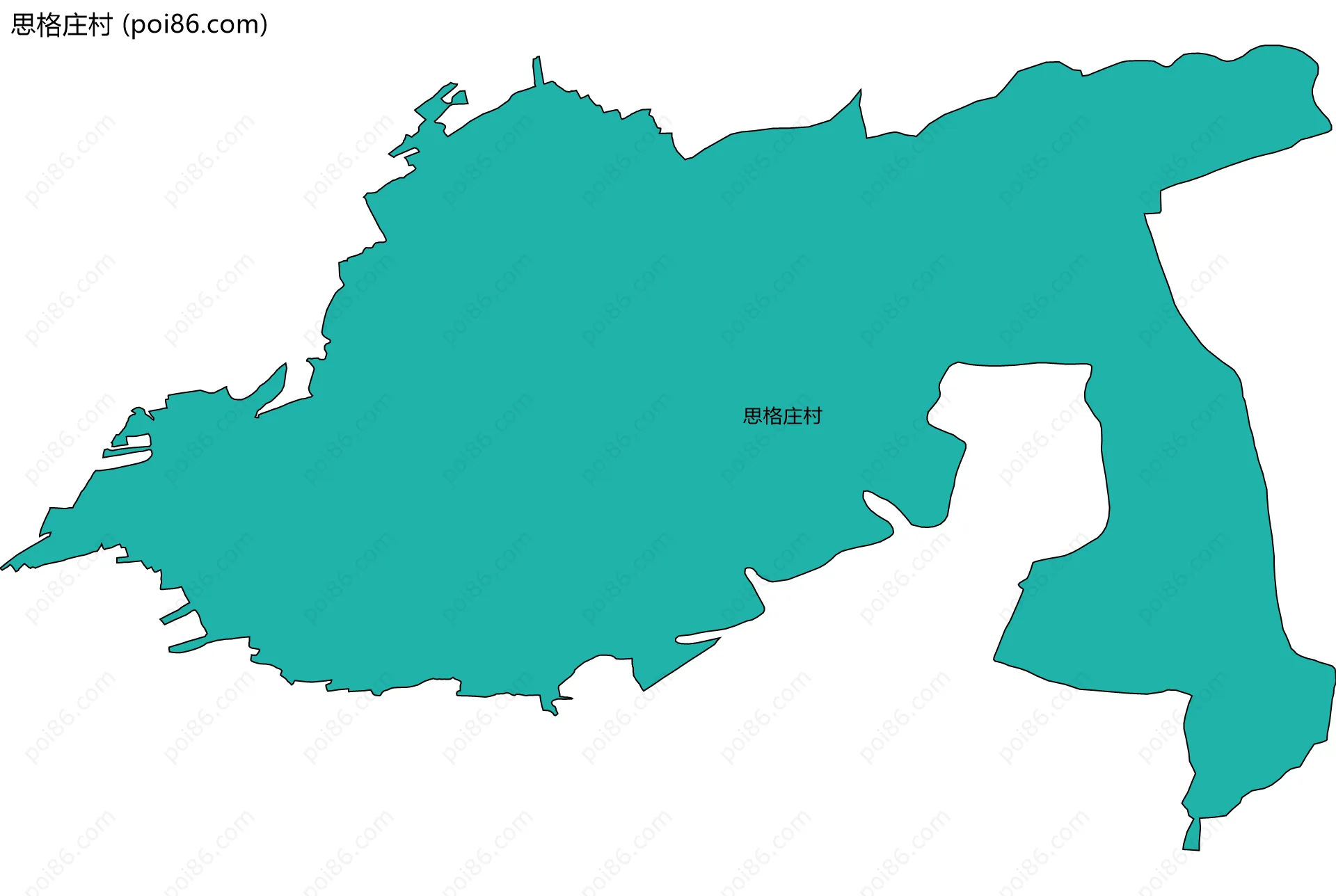 思格庄村边界地图
