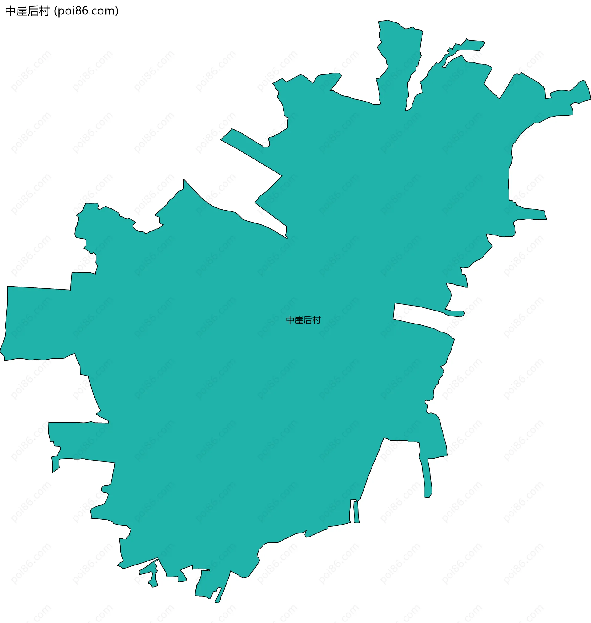 中崖后村边界地图