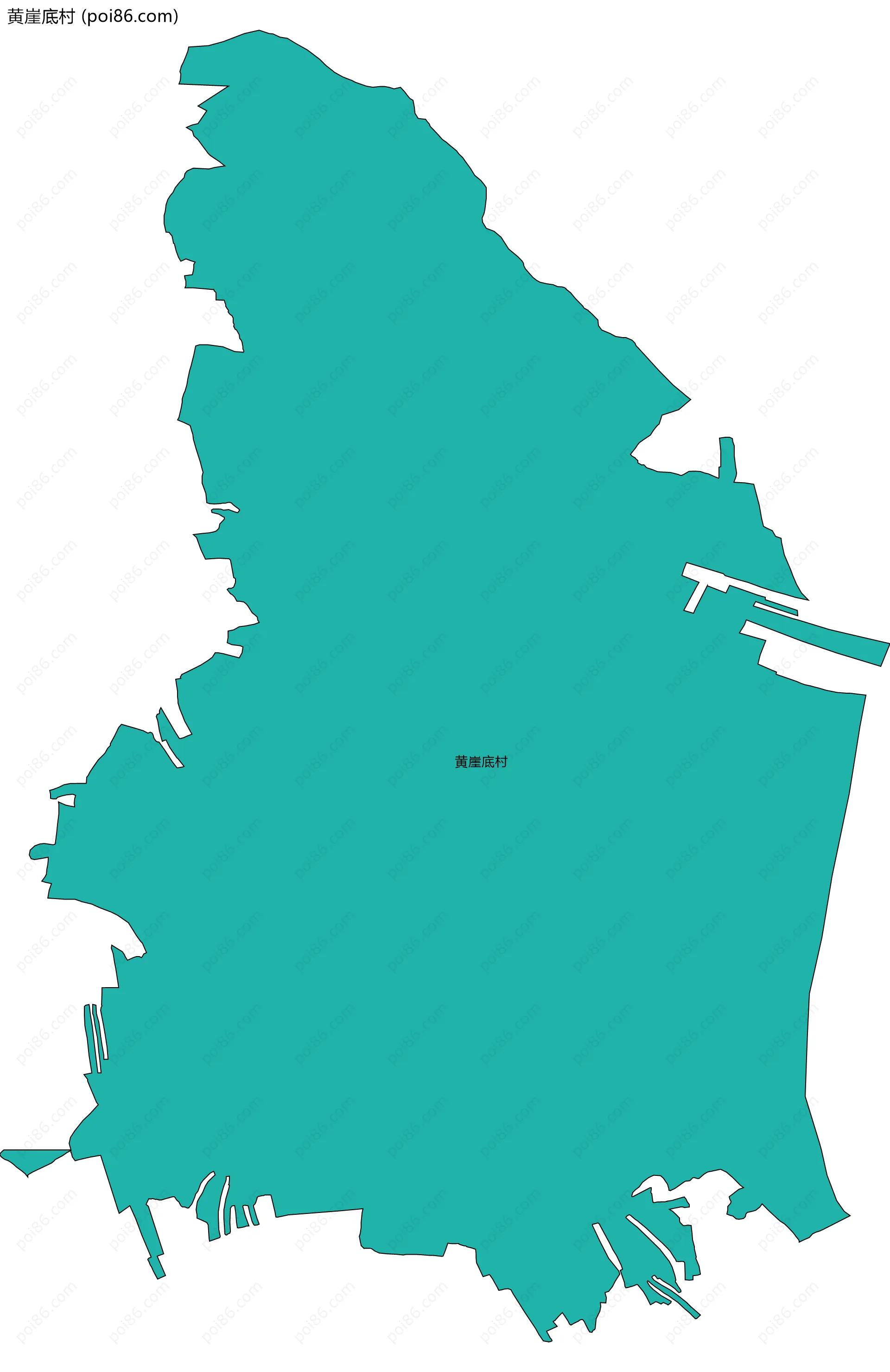 黄崖底村边界地图