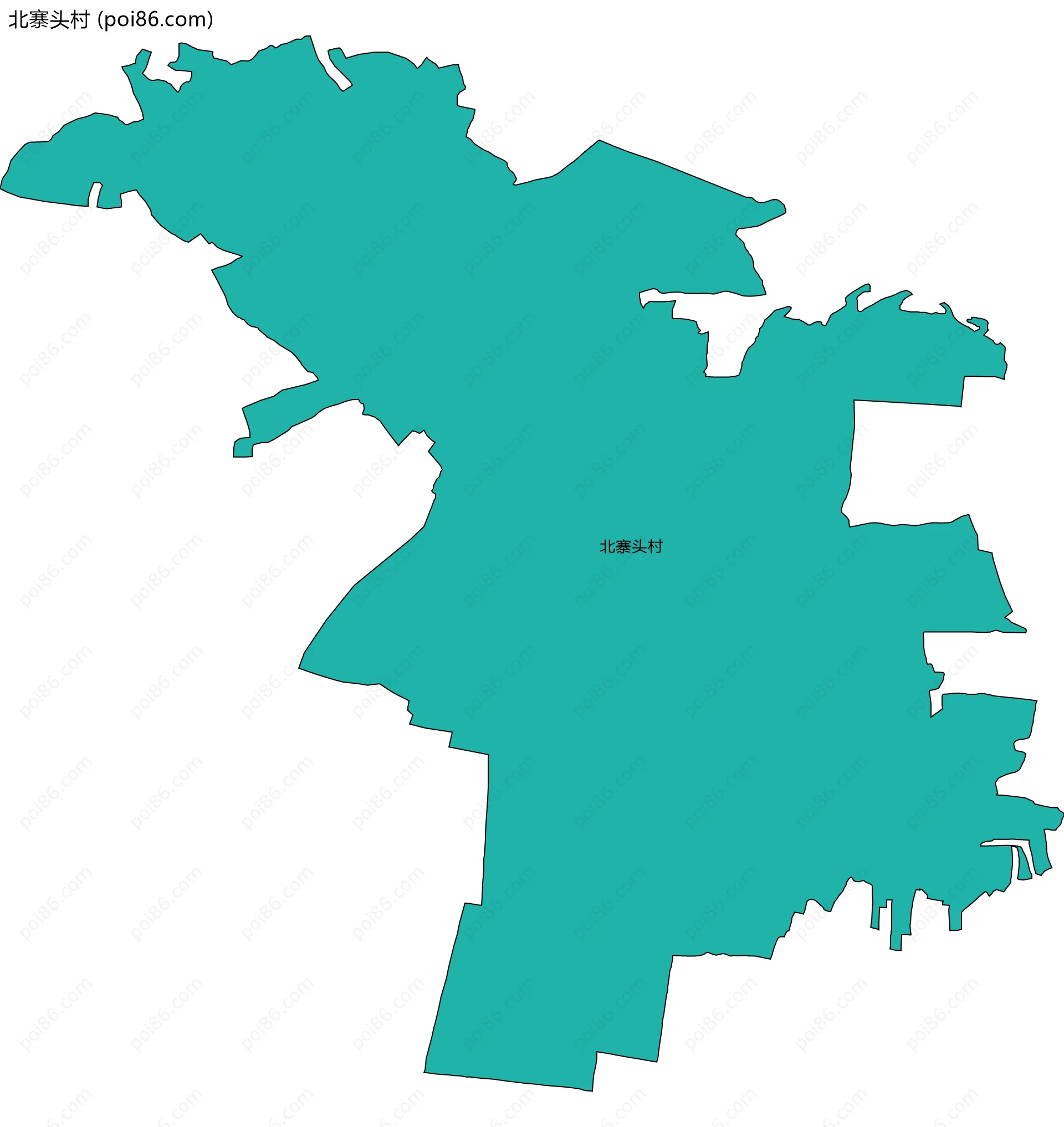 北寨头村边界地图