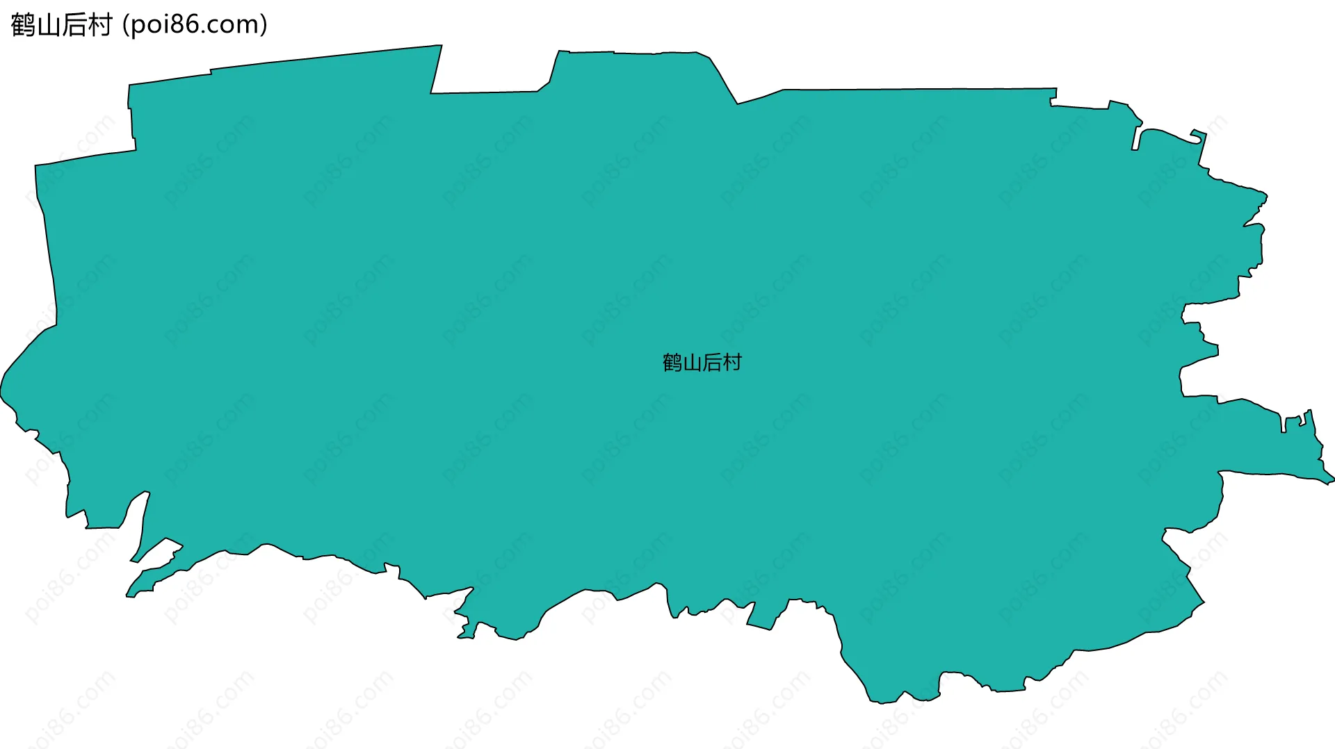 鹤山后村边界地图