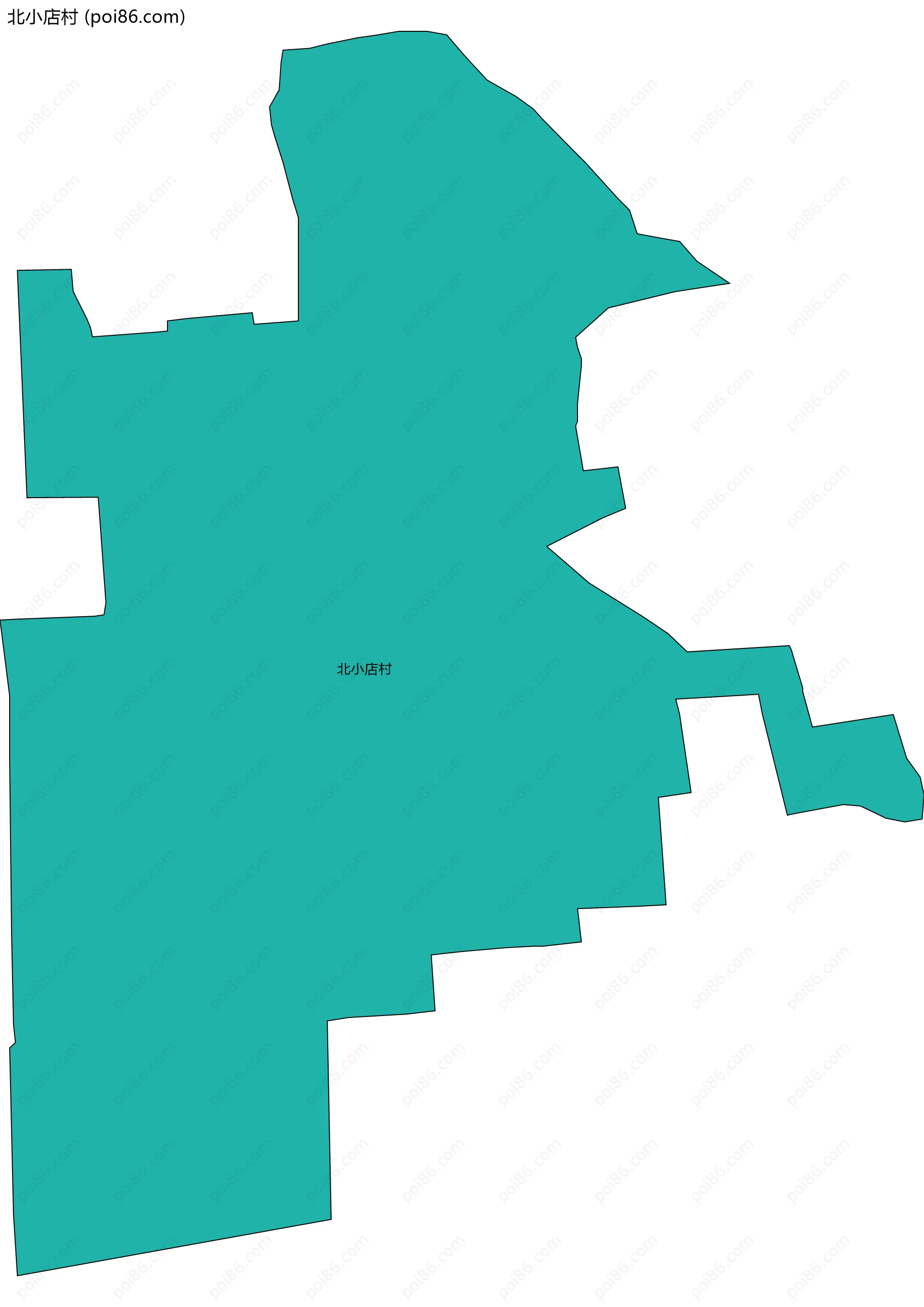 北小店村边界地图