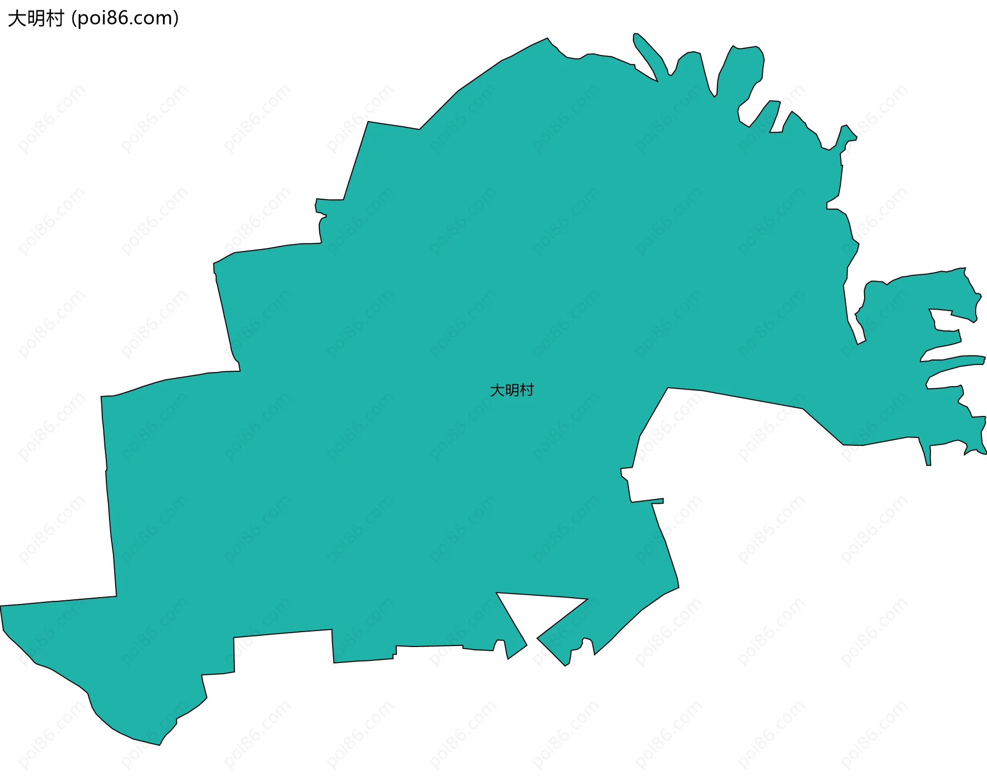 大明村边界地图