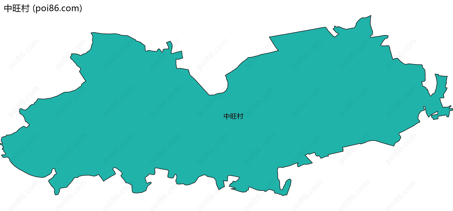 中旺村边界地图