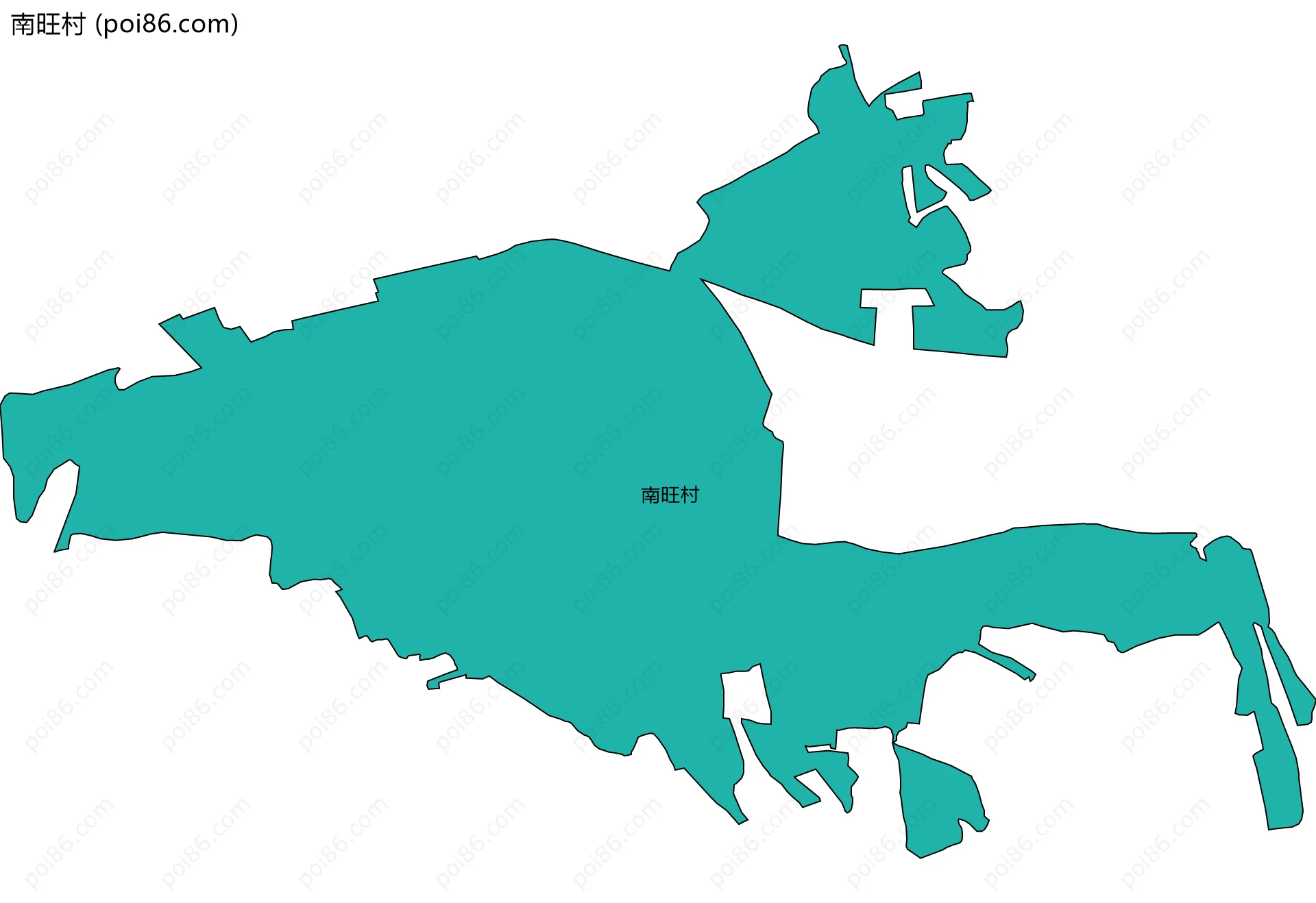 南旺村边界地图