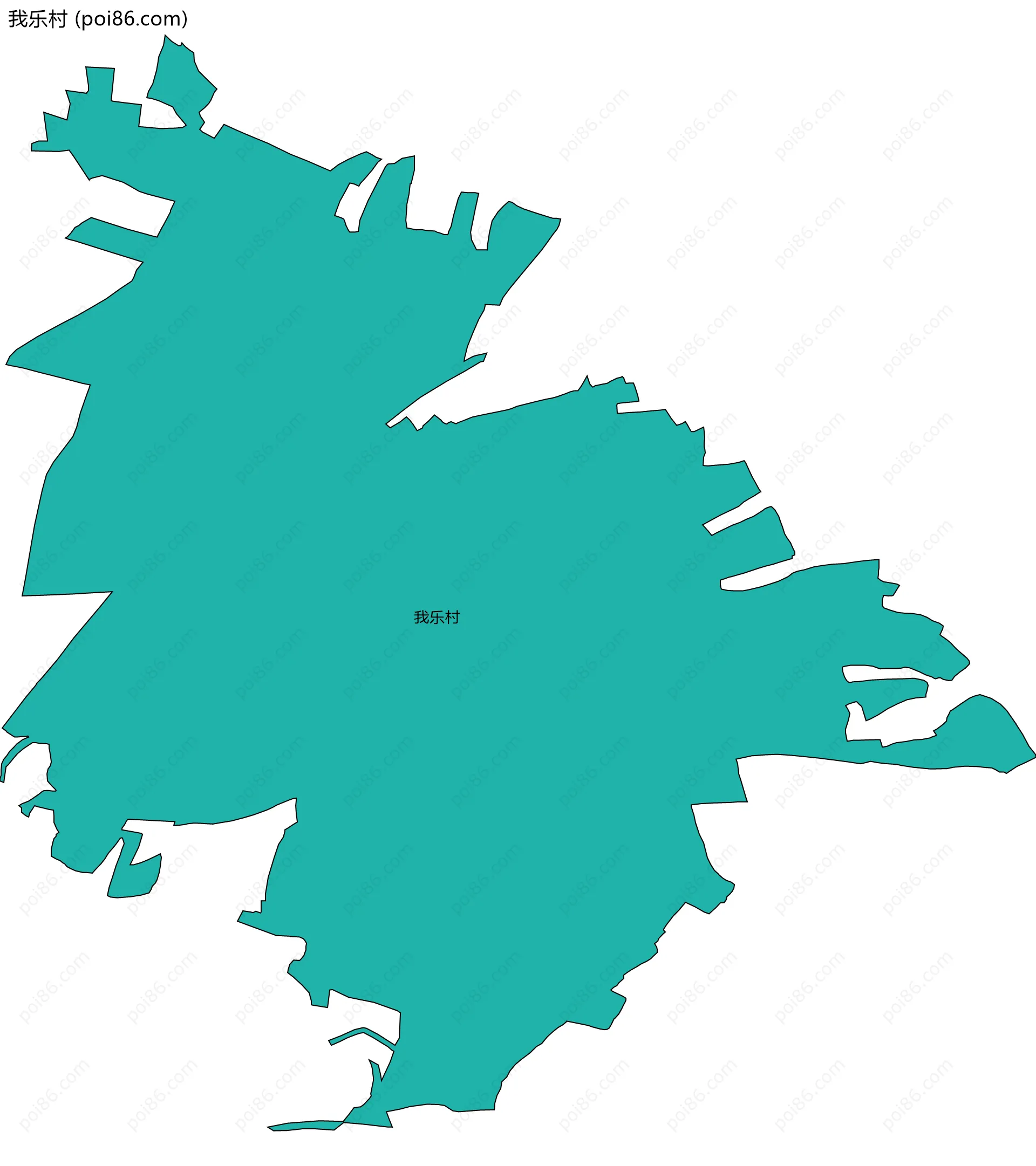 我乐村边界地图