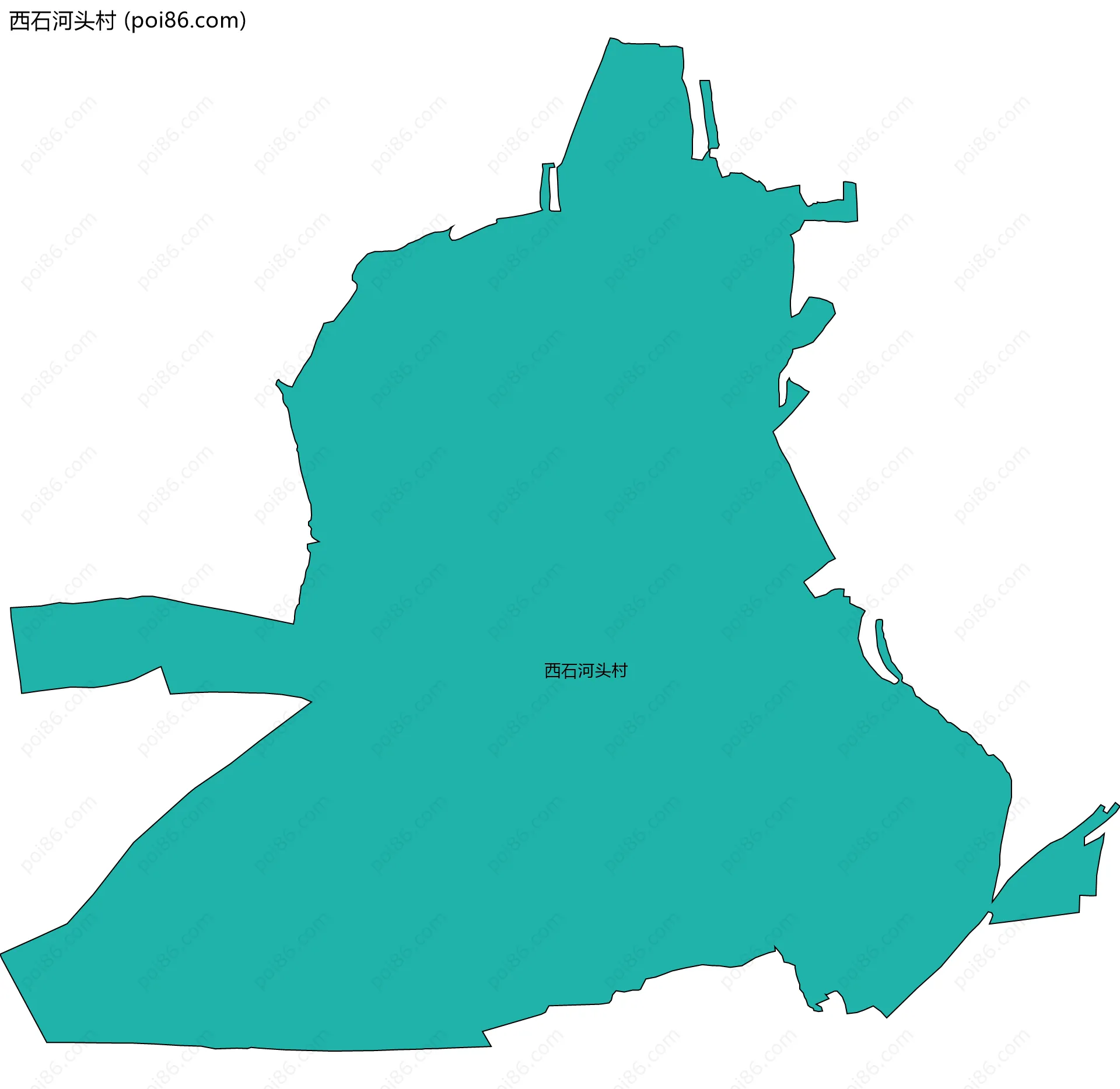 西石河头村边界地图