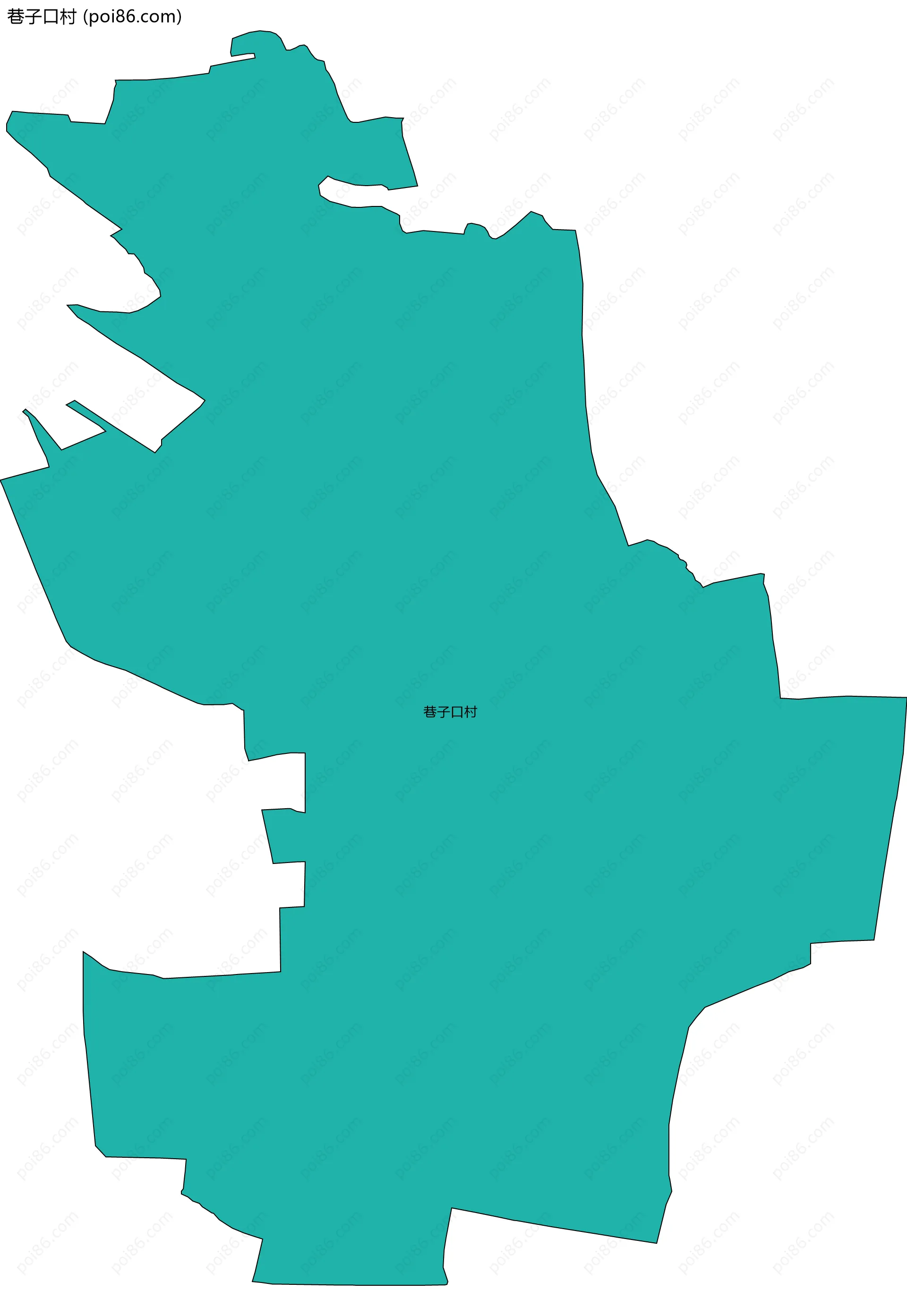 巷子口村边界地图