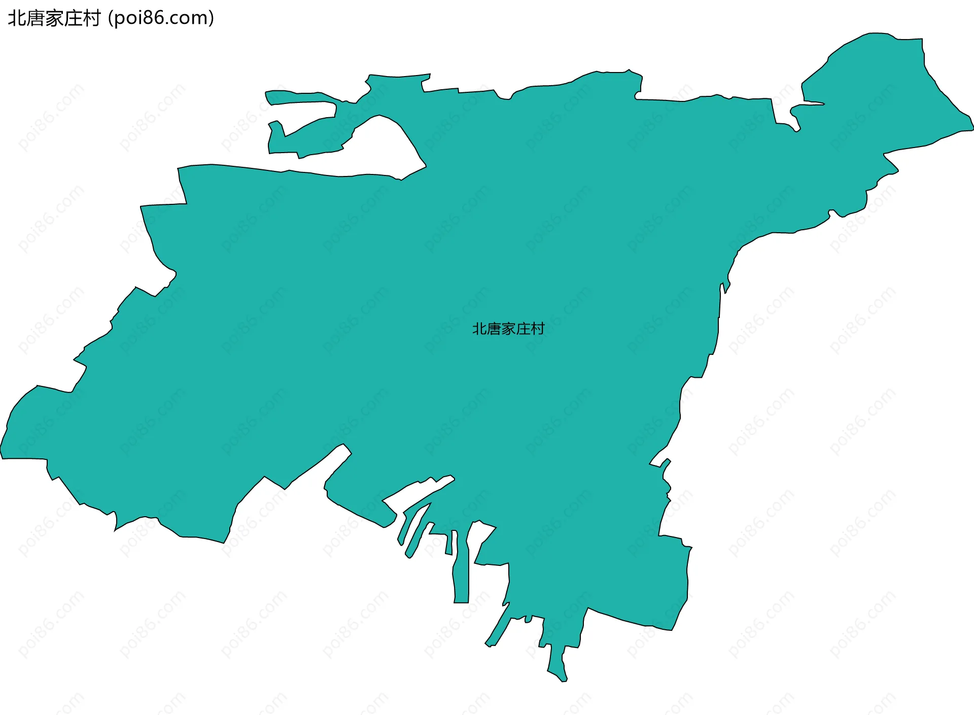 北唐家庄村边界地图