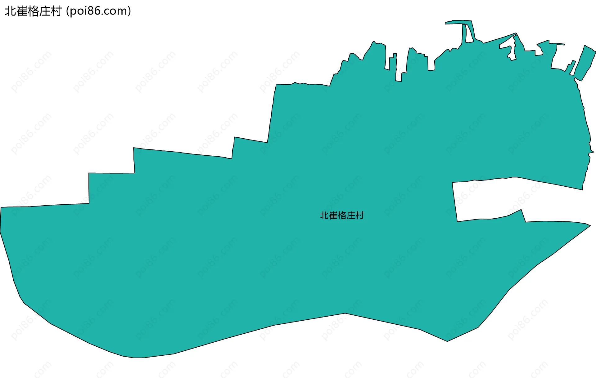 北崔格庄村边界地图