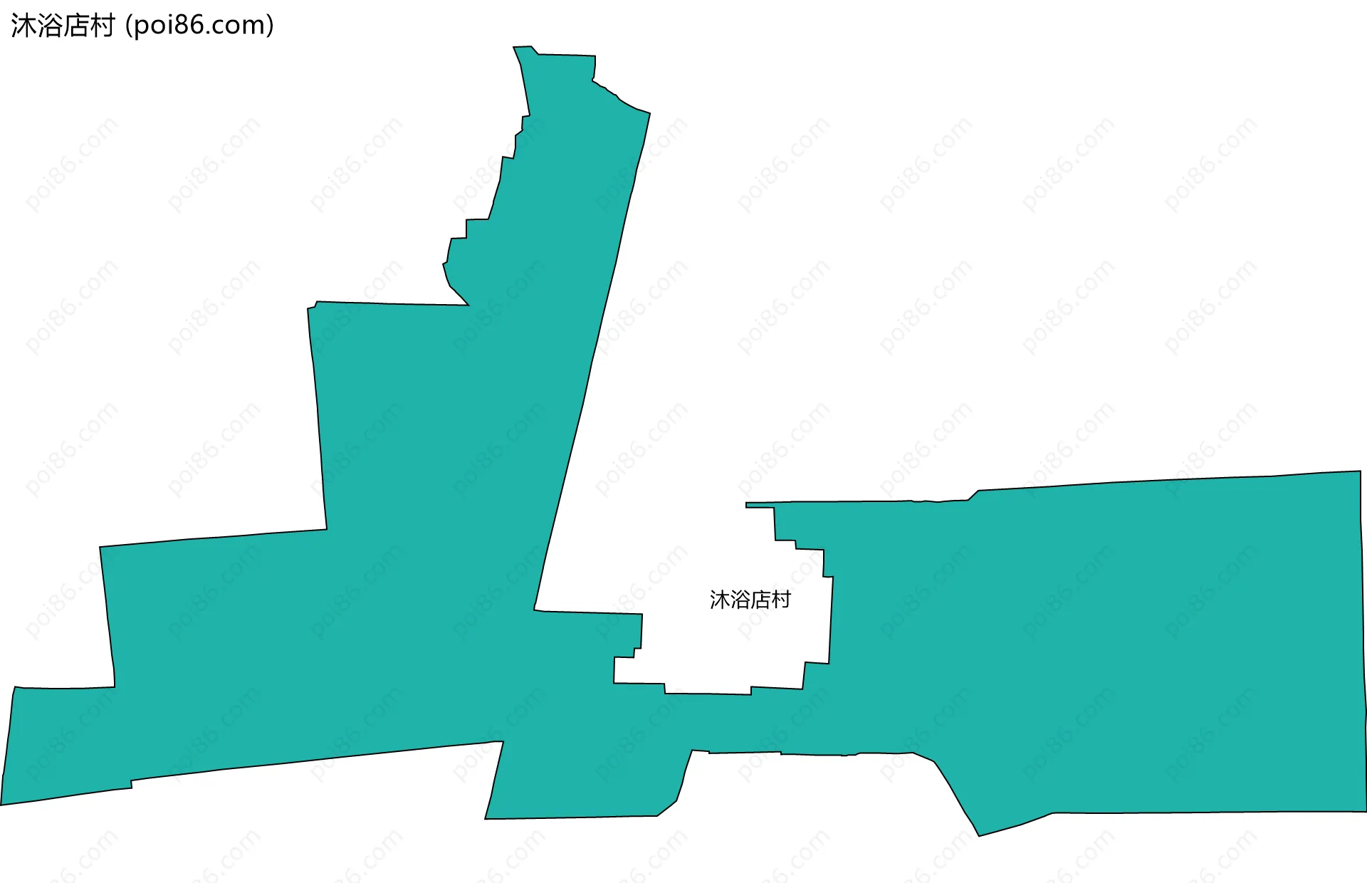 沐浴店村边界地图