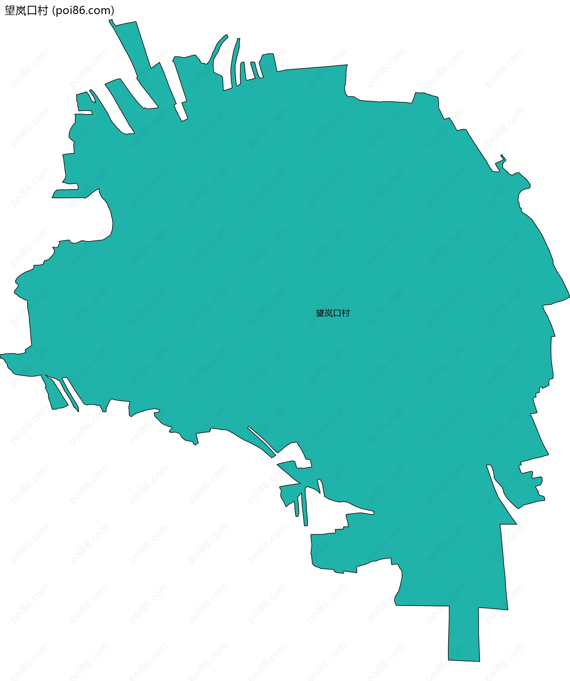 望岚口村边界地图