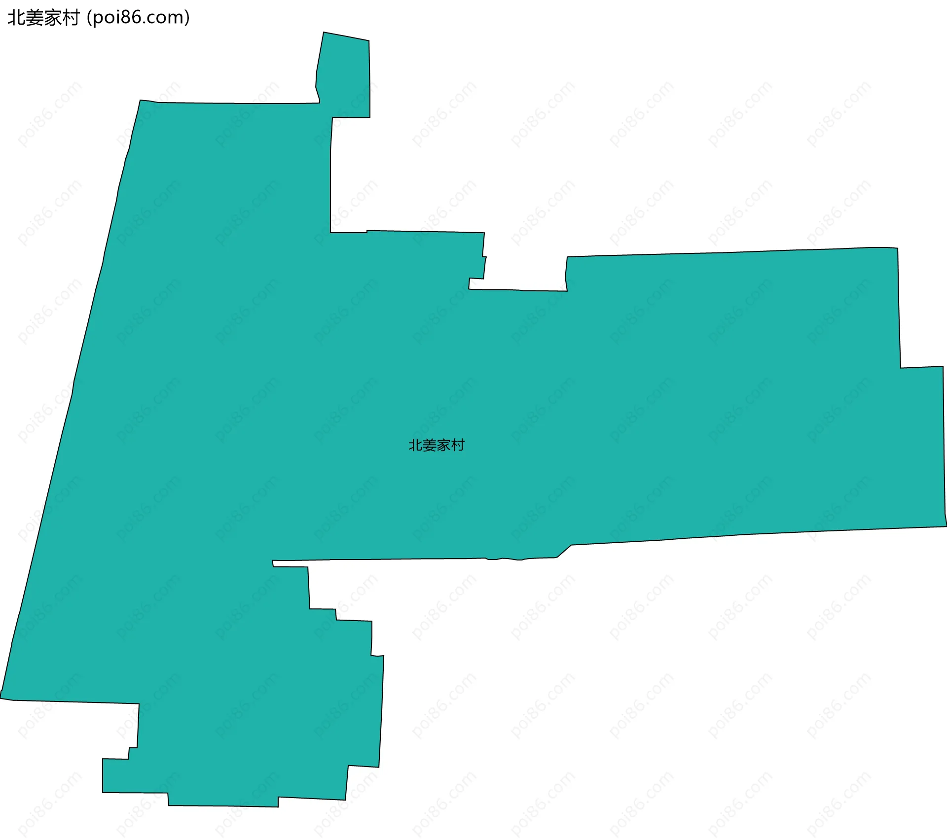 北姜家村边界地图