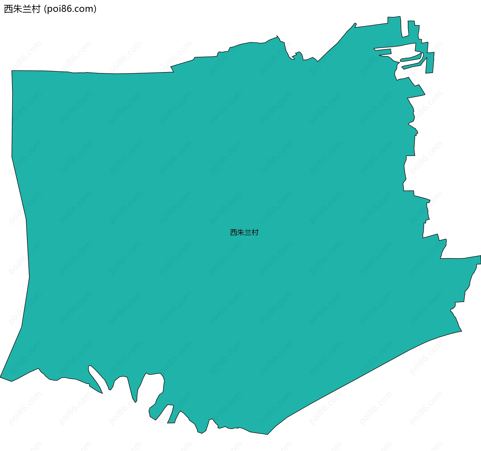 西朱兰村边界地图