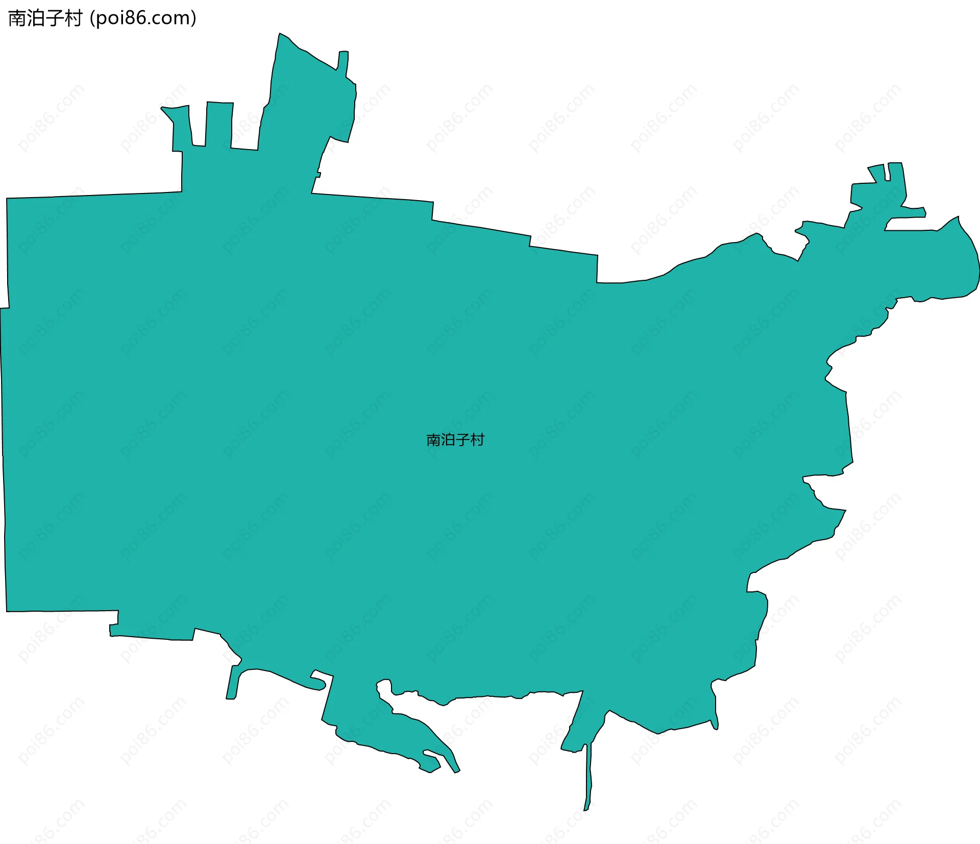 南泊子村边界地图