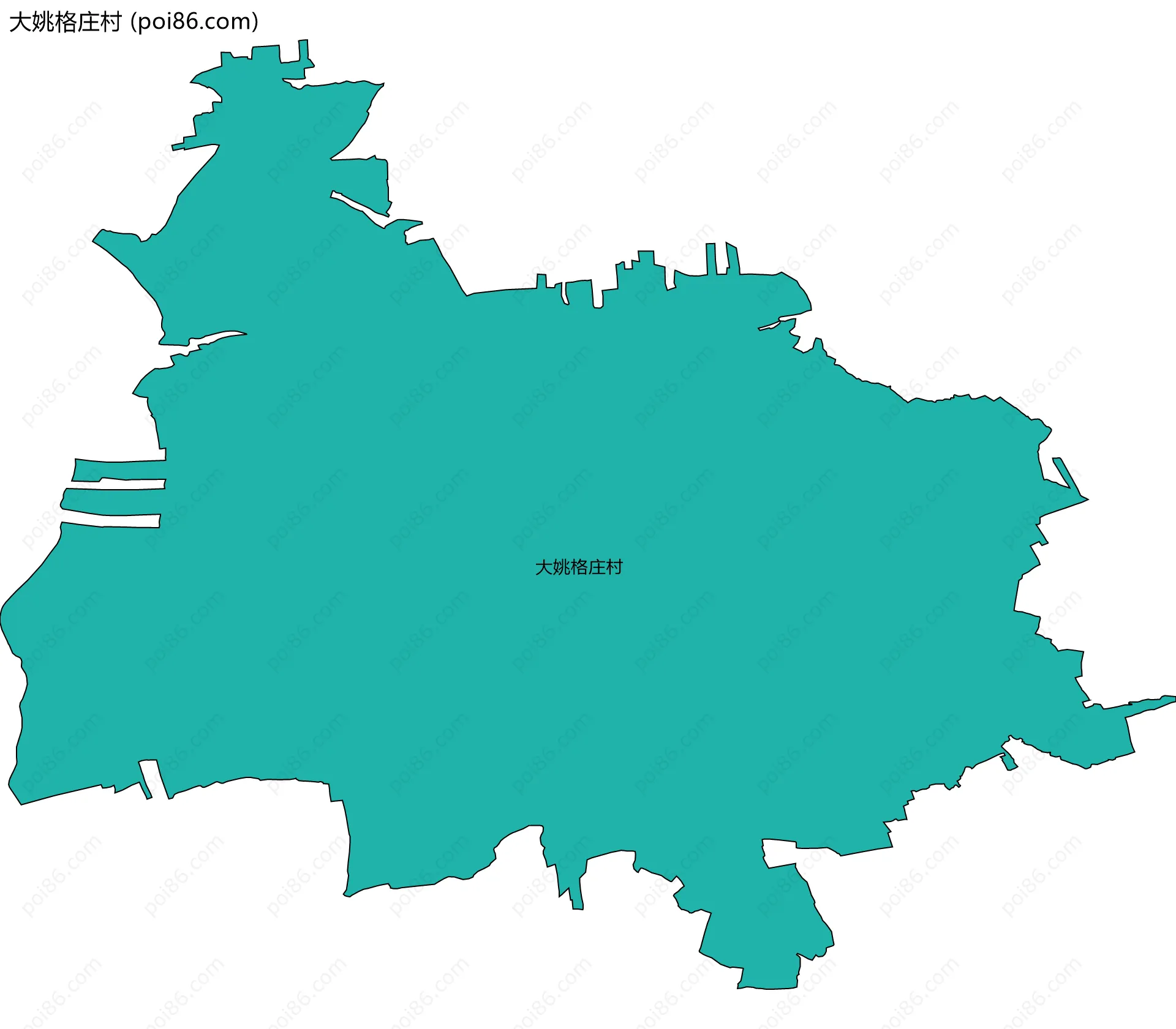 大姚格庄村边界地图