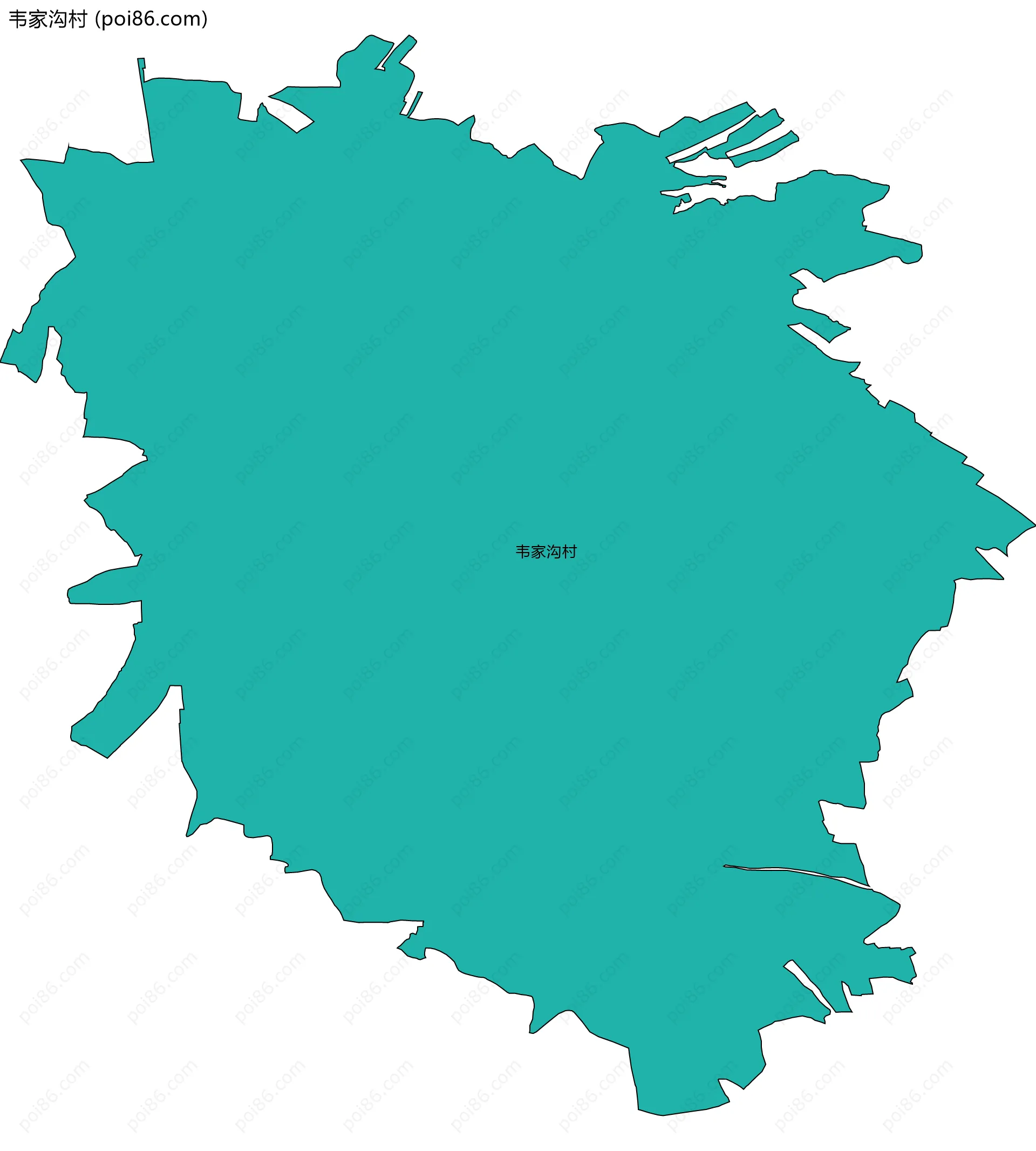 韦家沟村边界地图