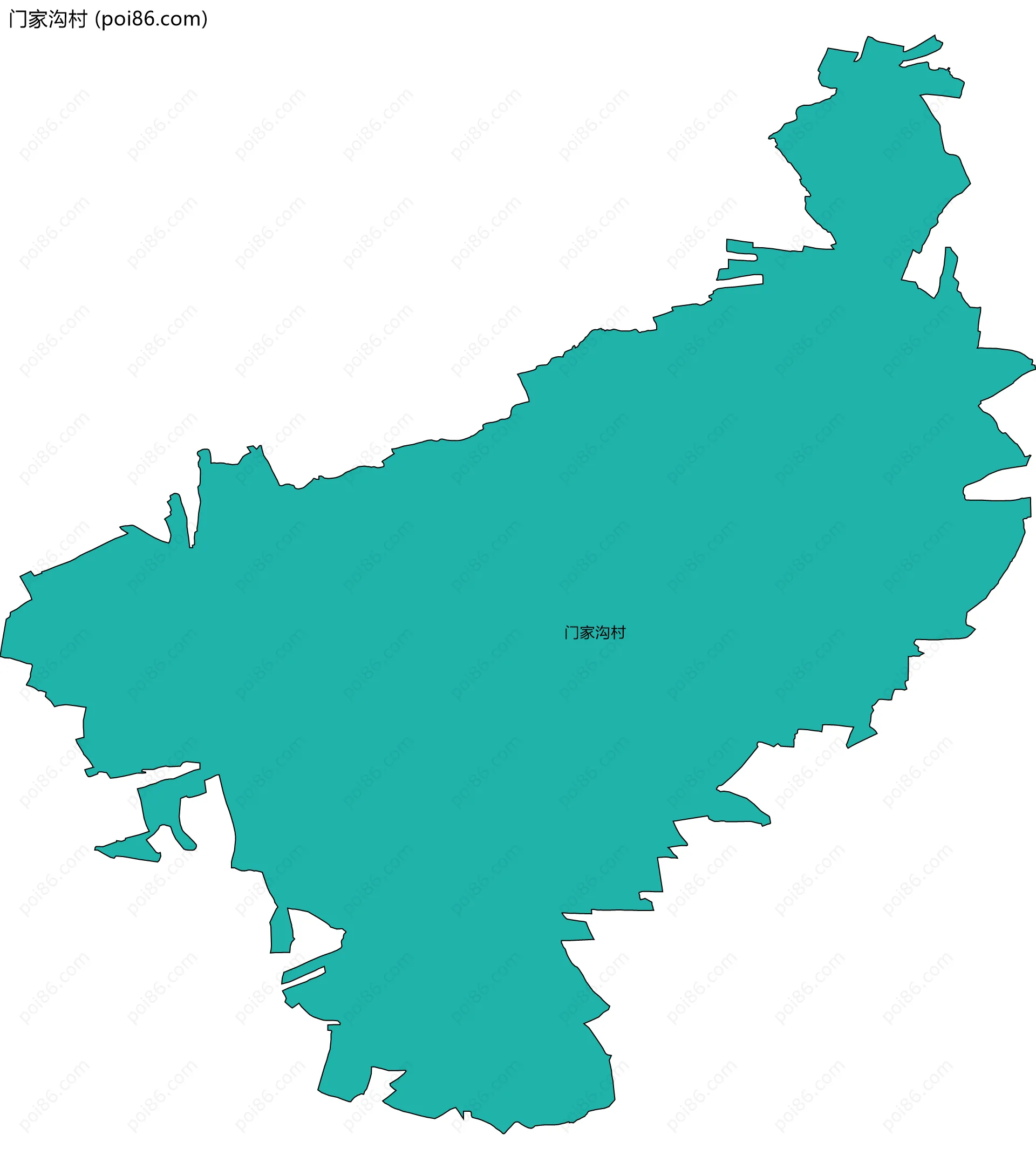 门家沟村边界地图