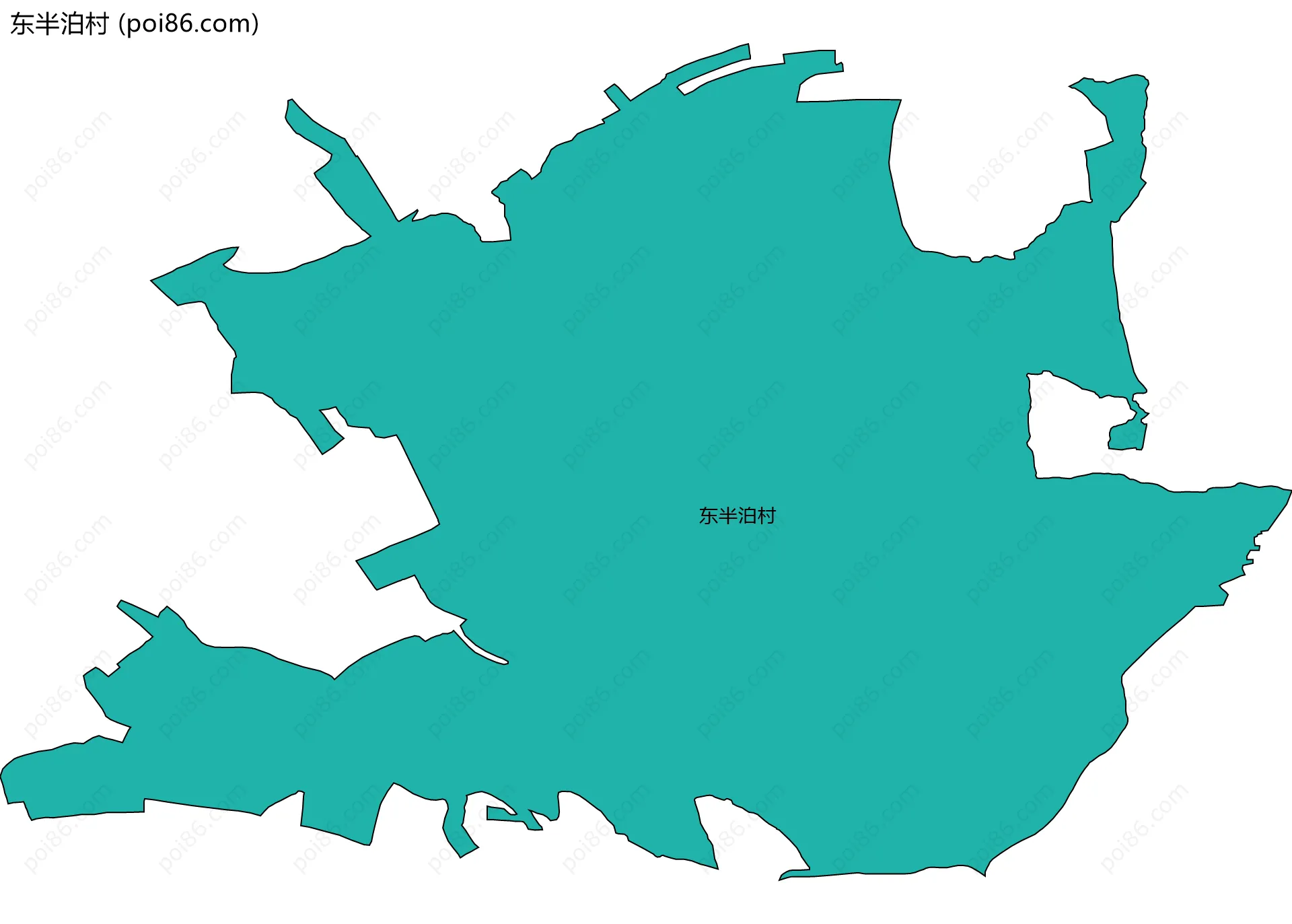 东半泊村边界地图