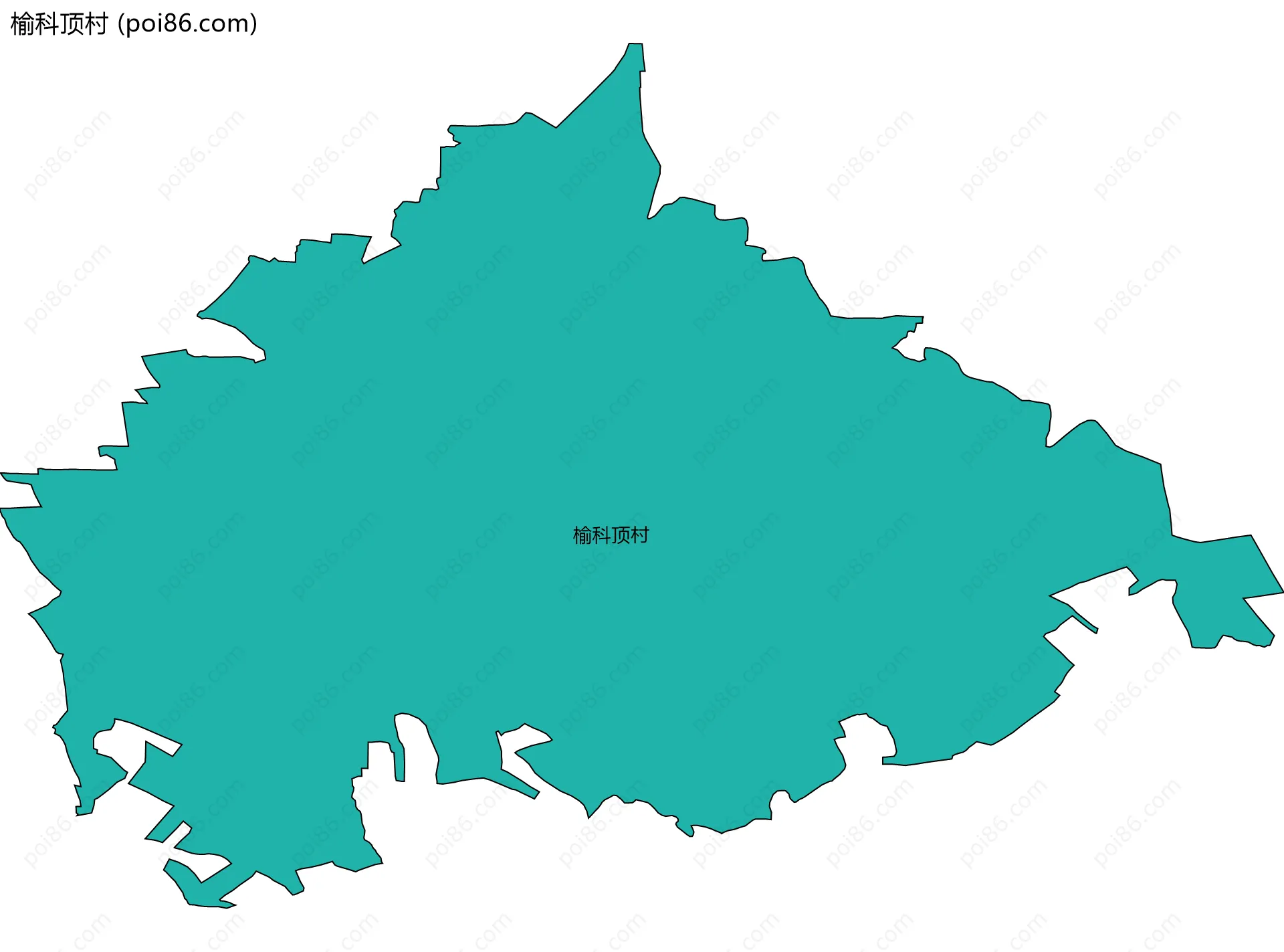 榆科顶村边界地图