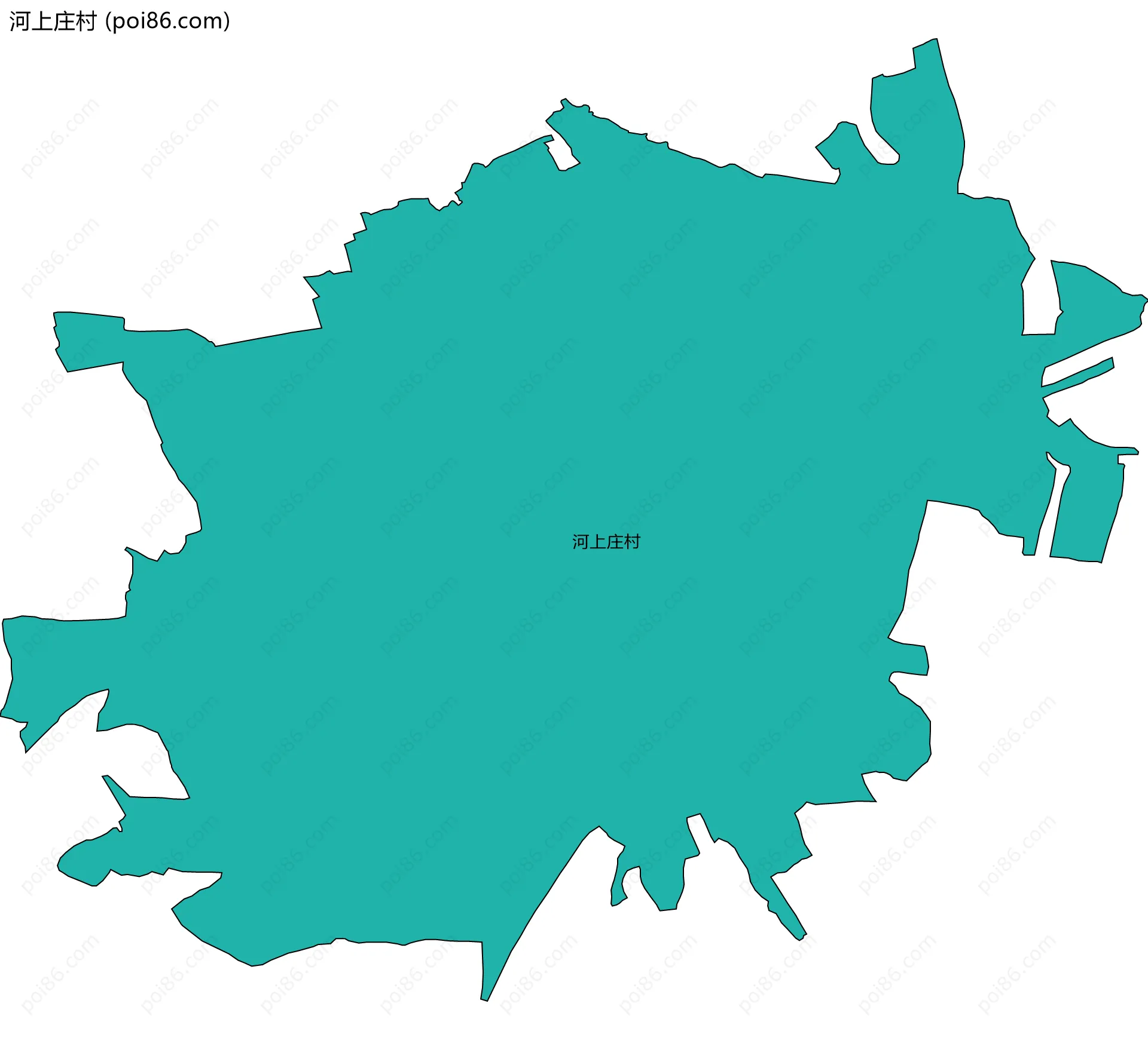 河上庄村边界地图