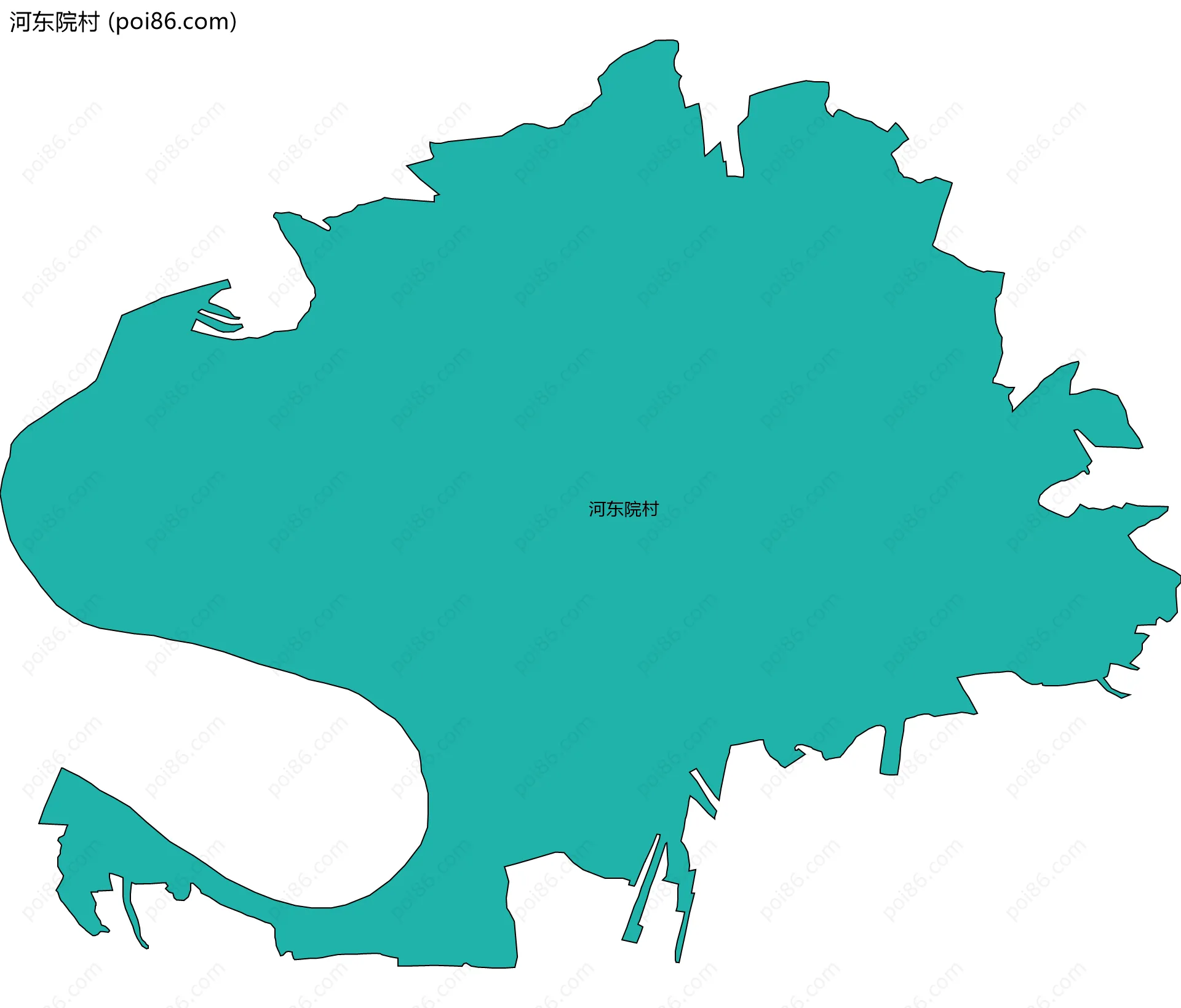 河东院村边界地图