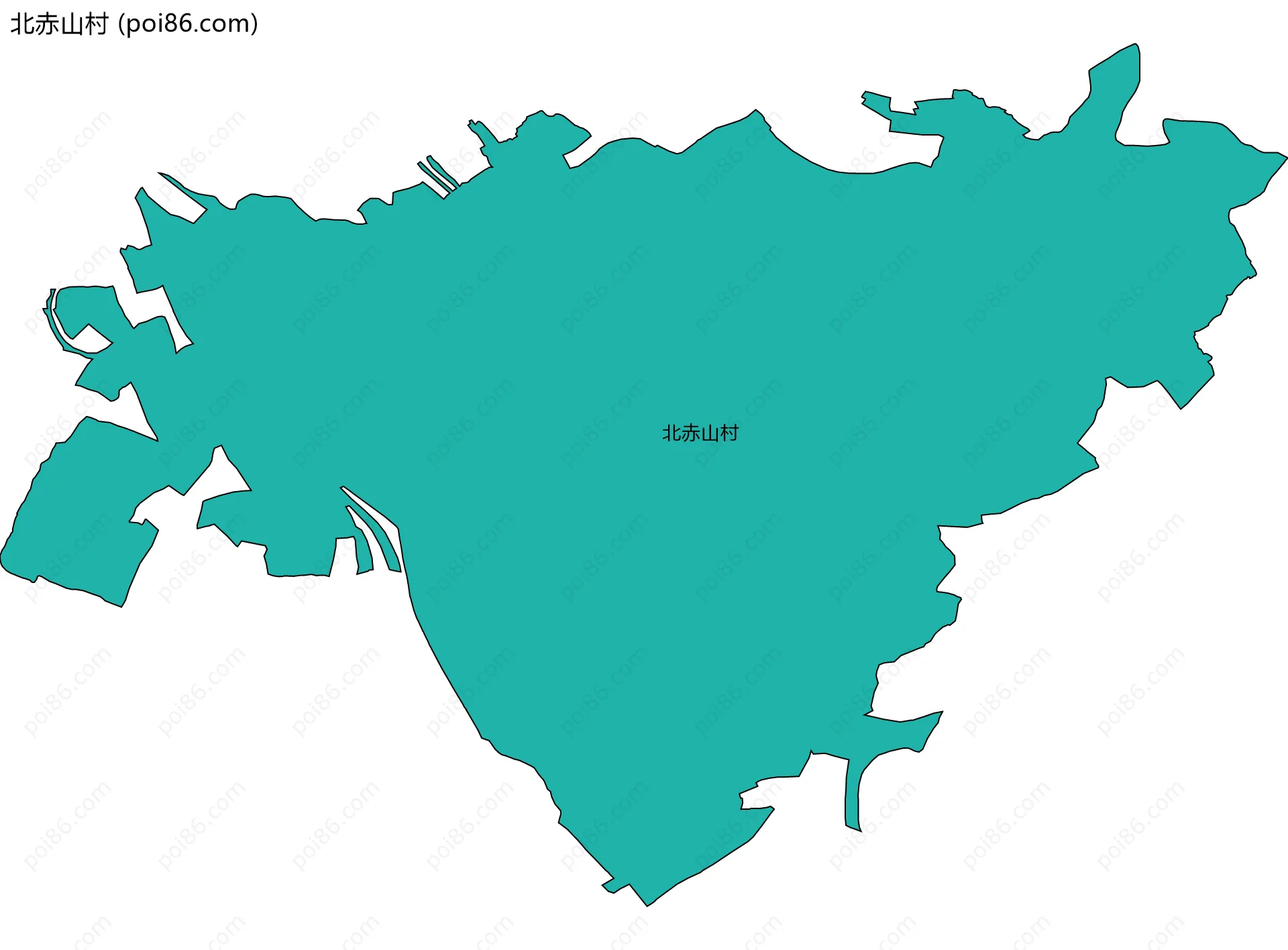 北赤山村边界地图