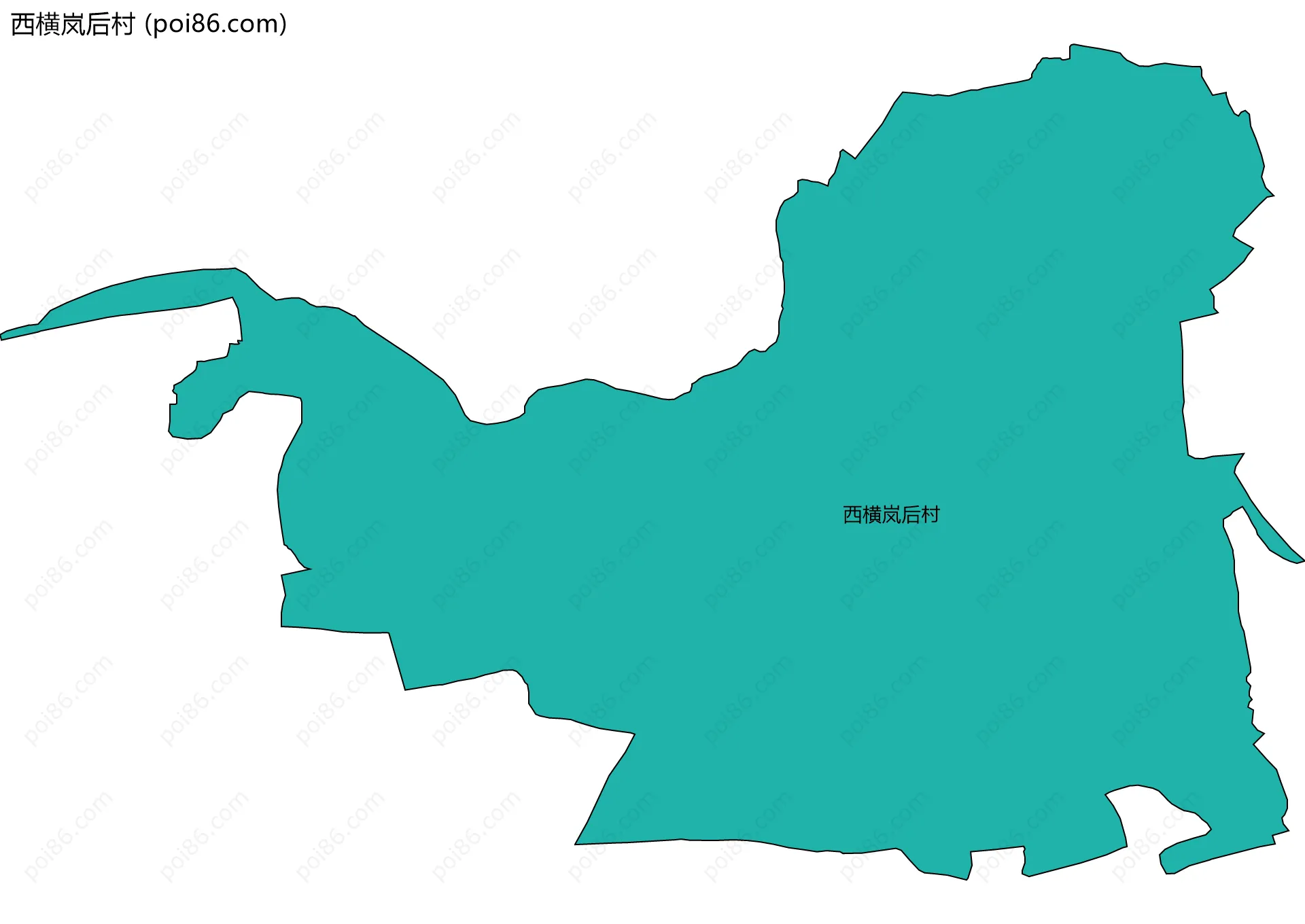 西横岚后村边界地图