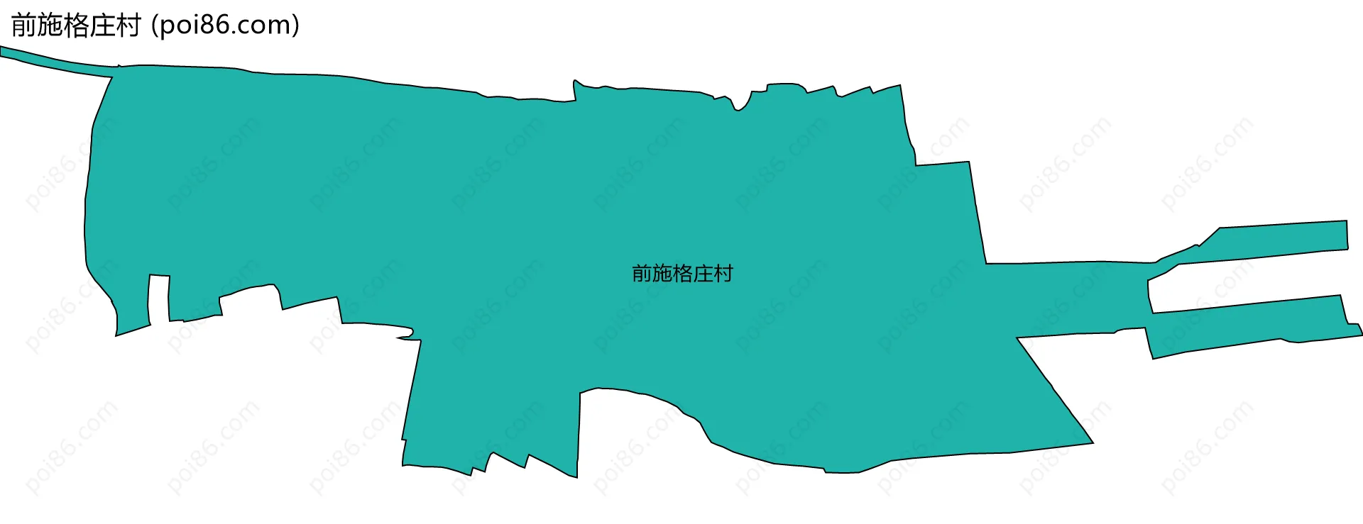 前施格庄村边界地图