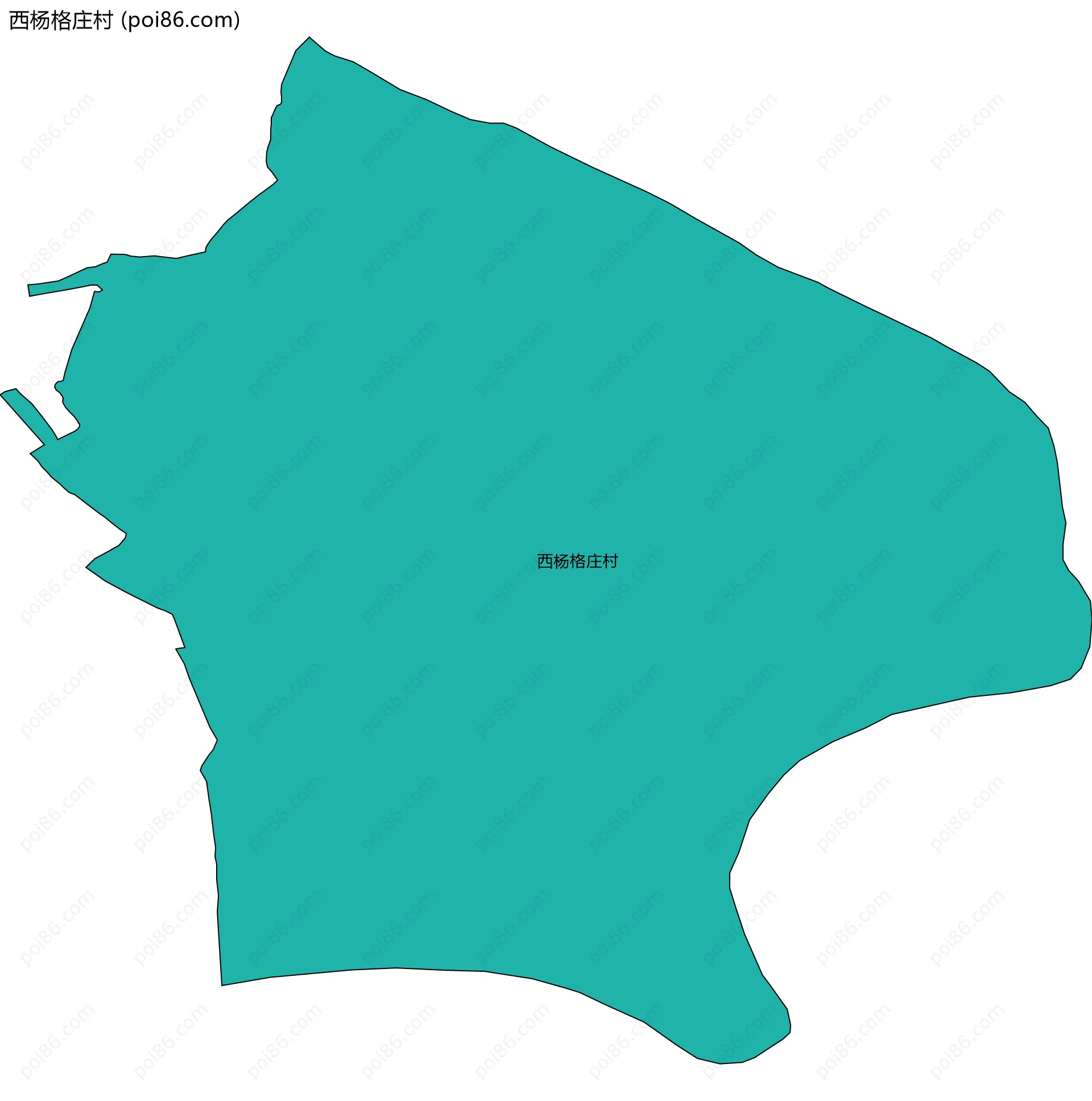 西杨格庄村边界地图