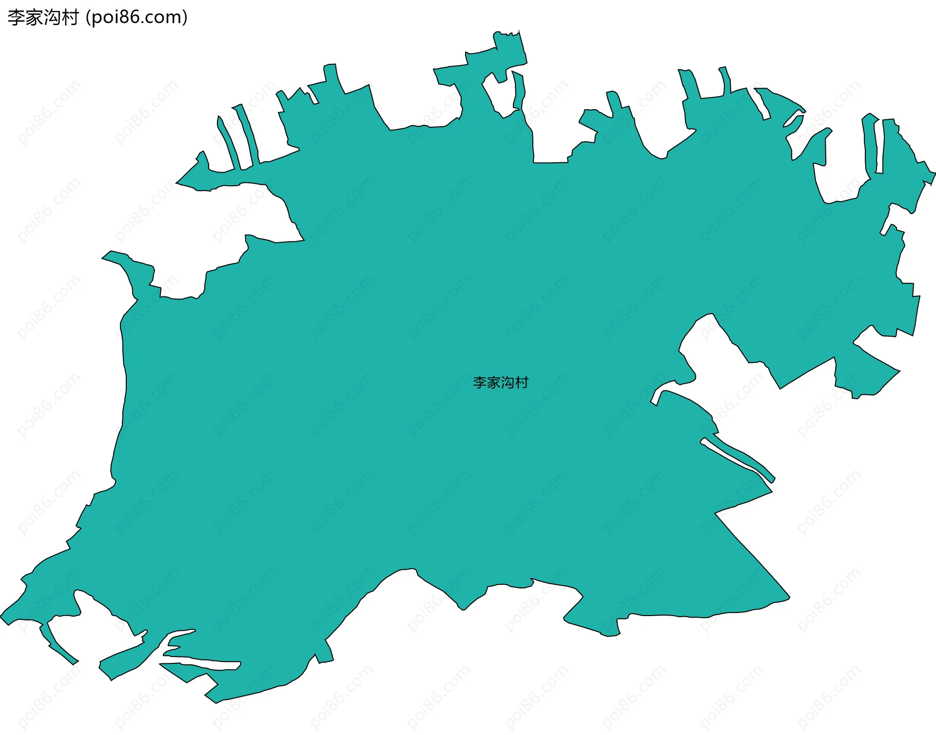 李家沟村边界地图