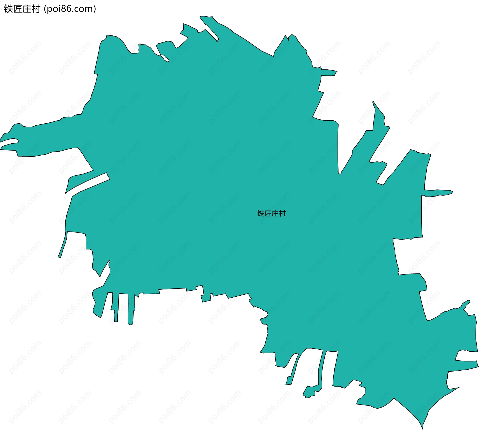 铁匠庄村边界地图