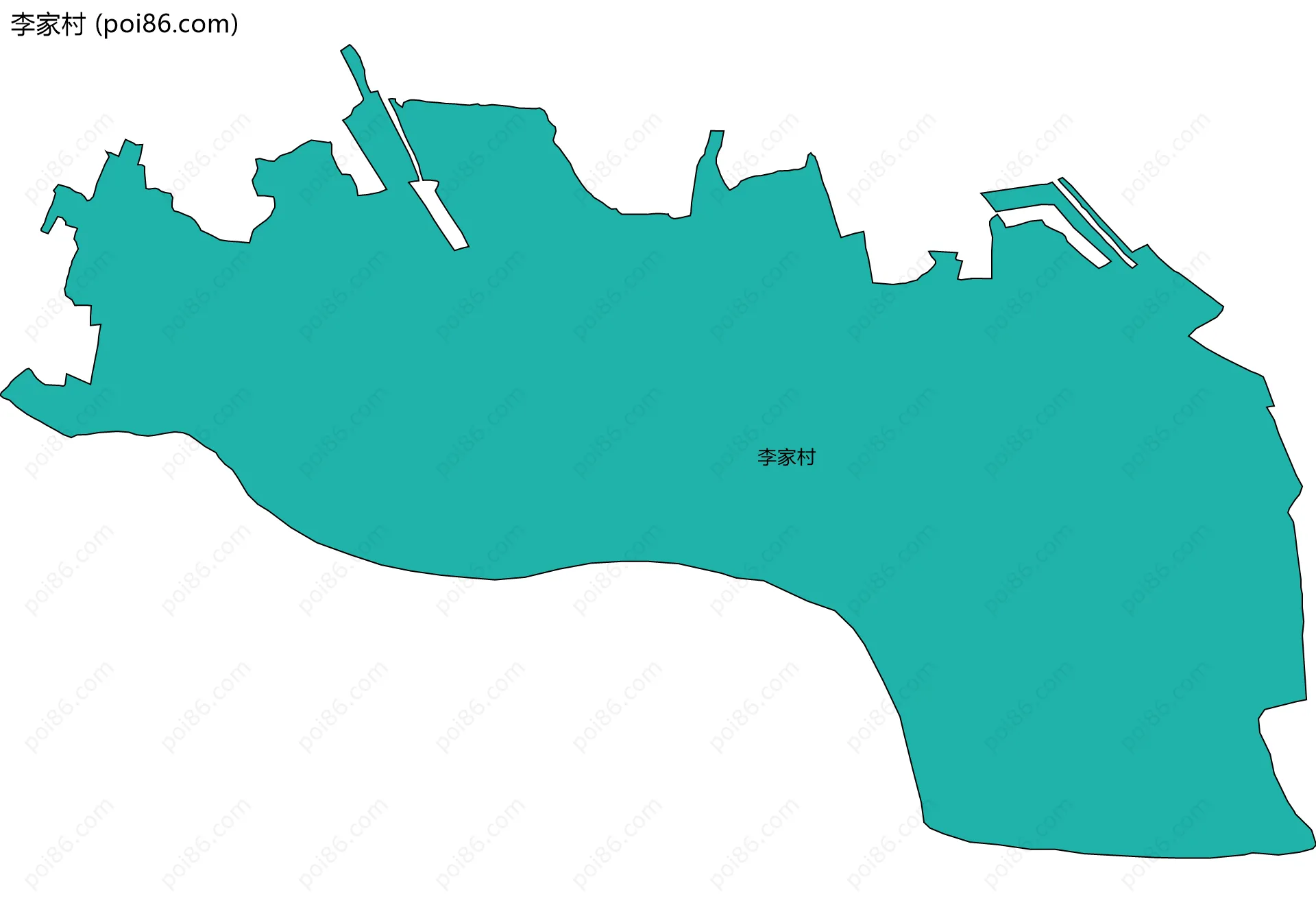 李家村边界地图