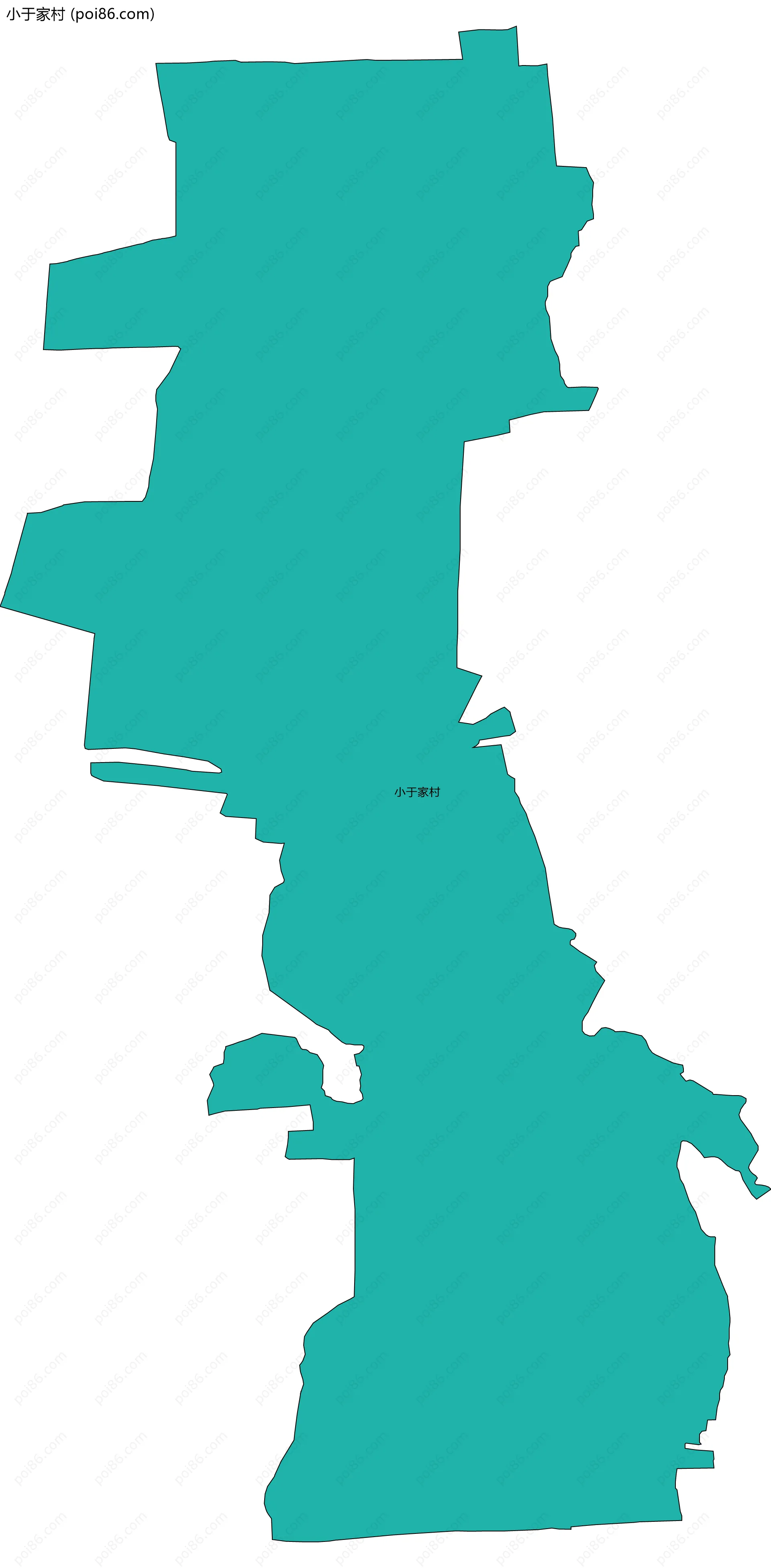 小于家村边界地图