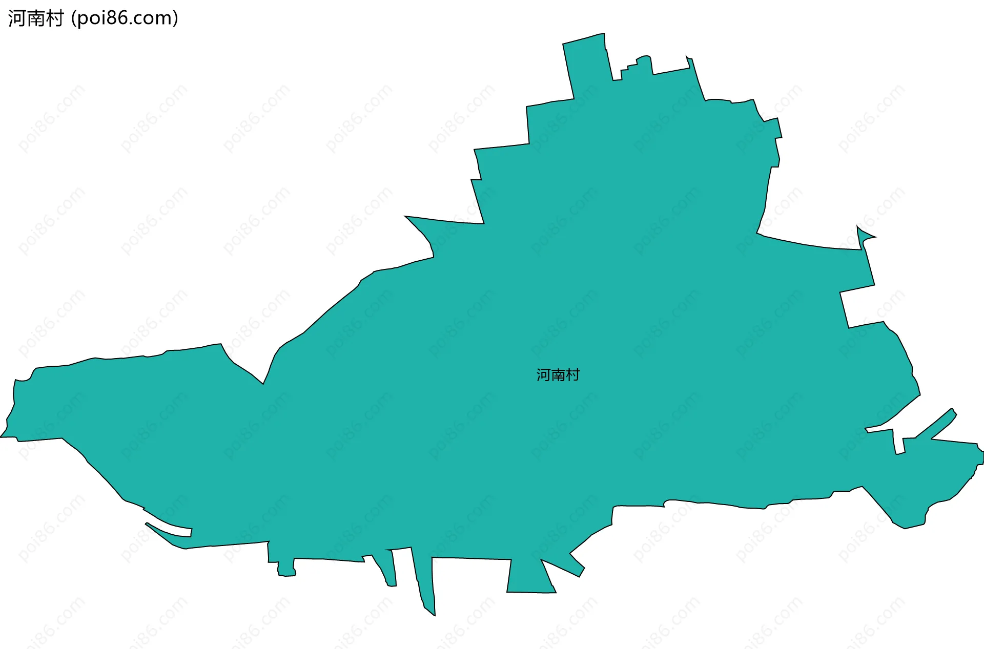 河南村边界地图