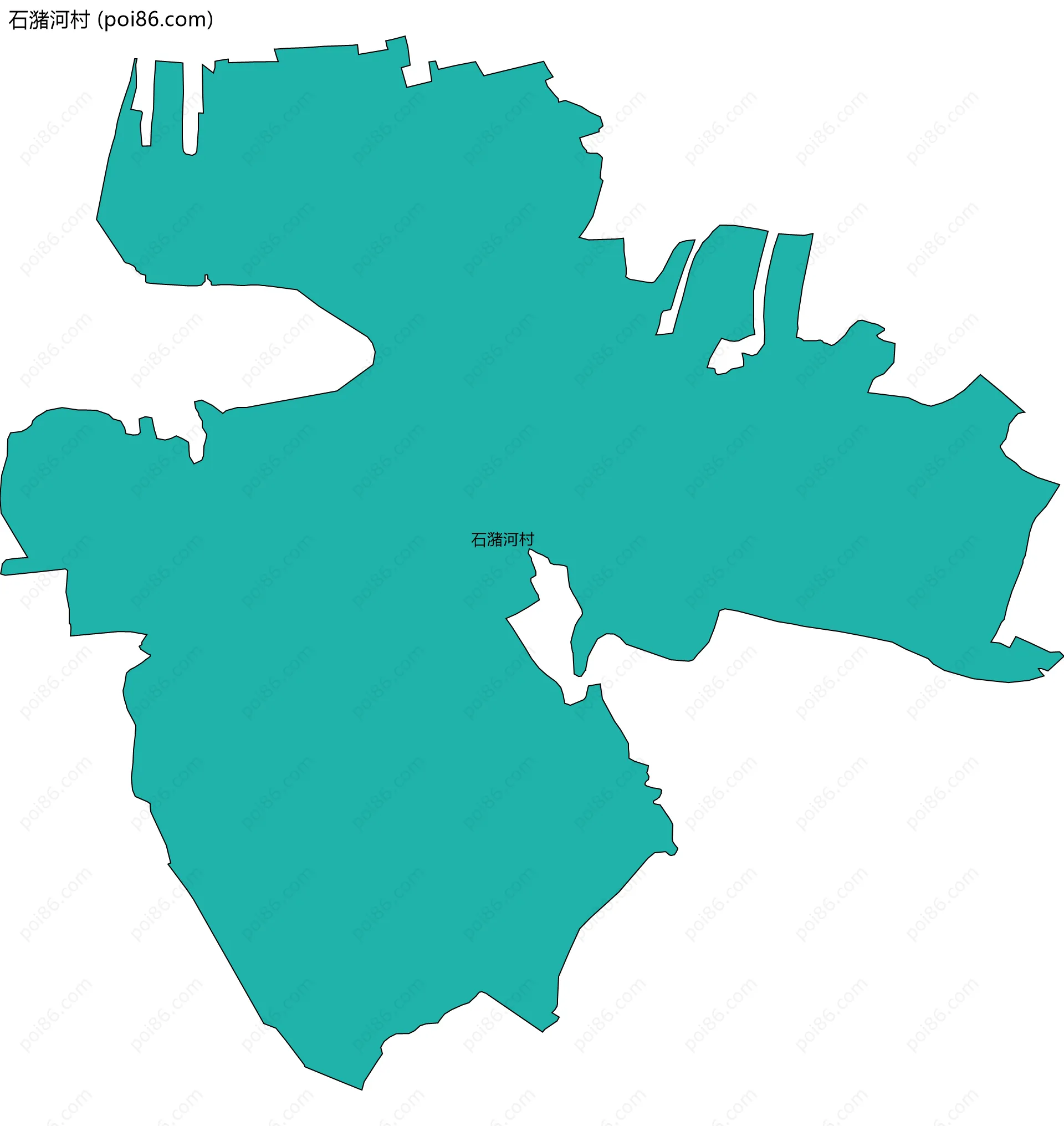 石潴河村边界地图