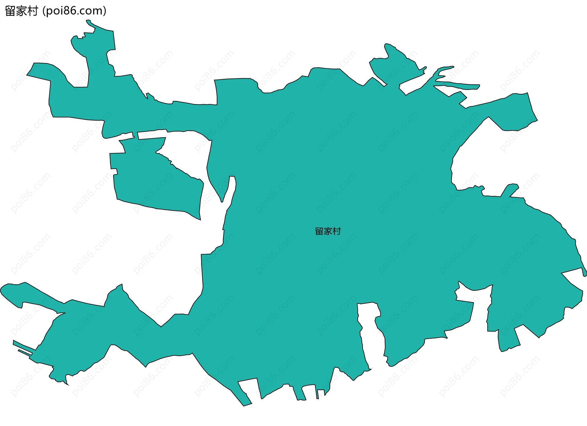 留家村边界地图