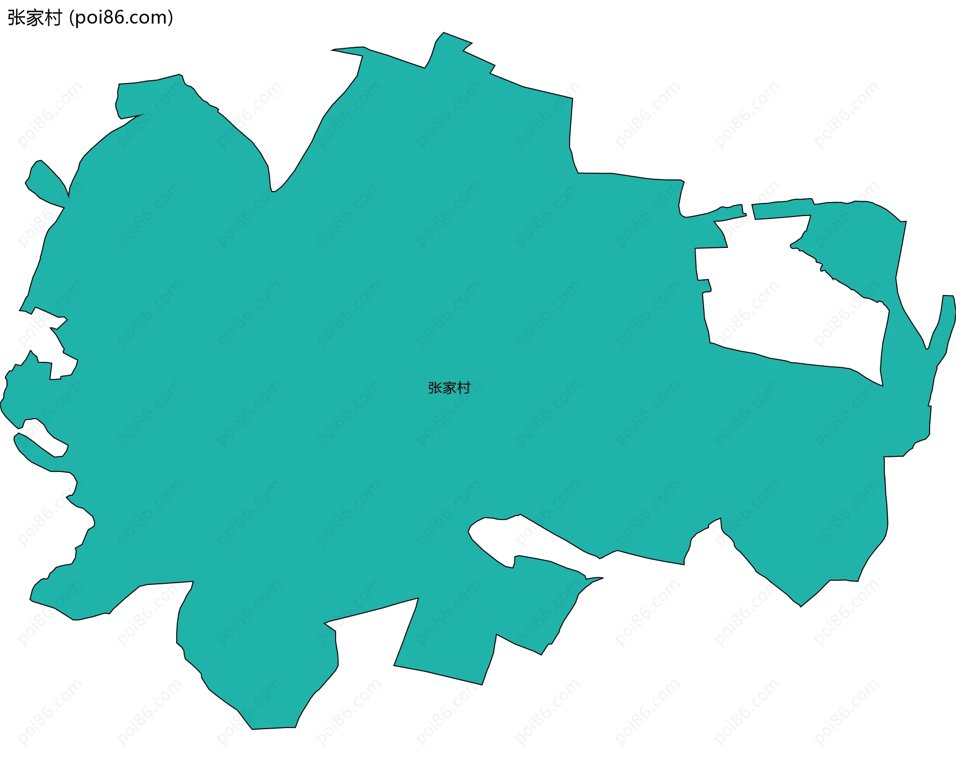 张家村边界地图