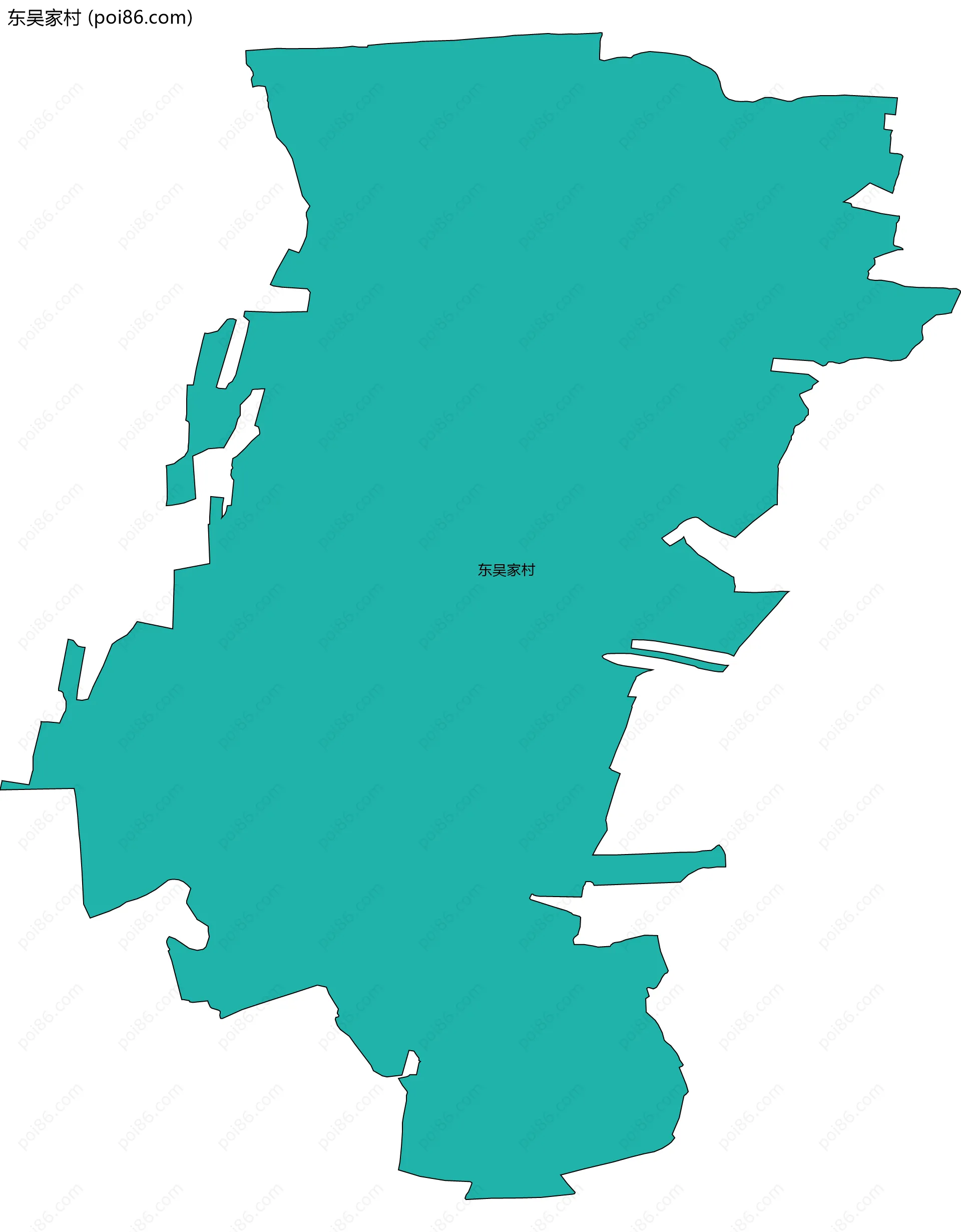 东吴家村边界地图