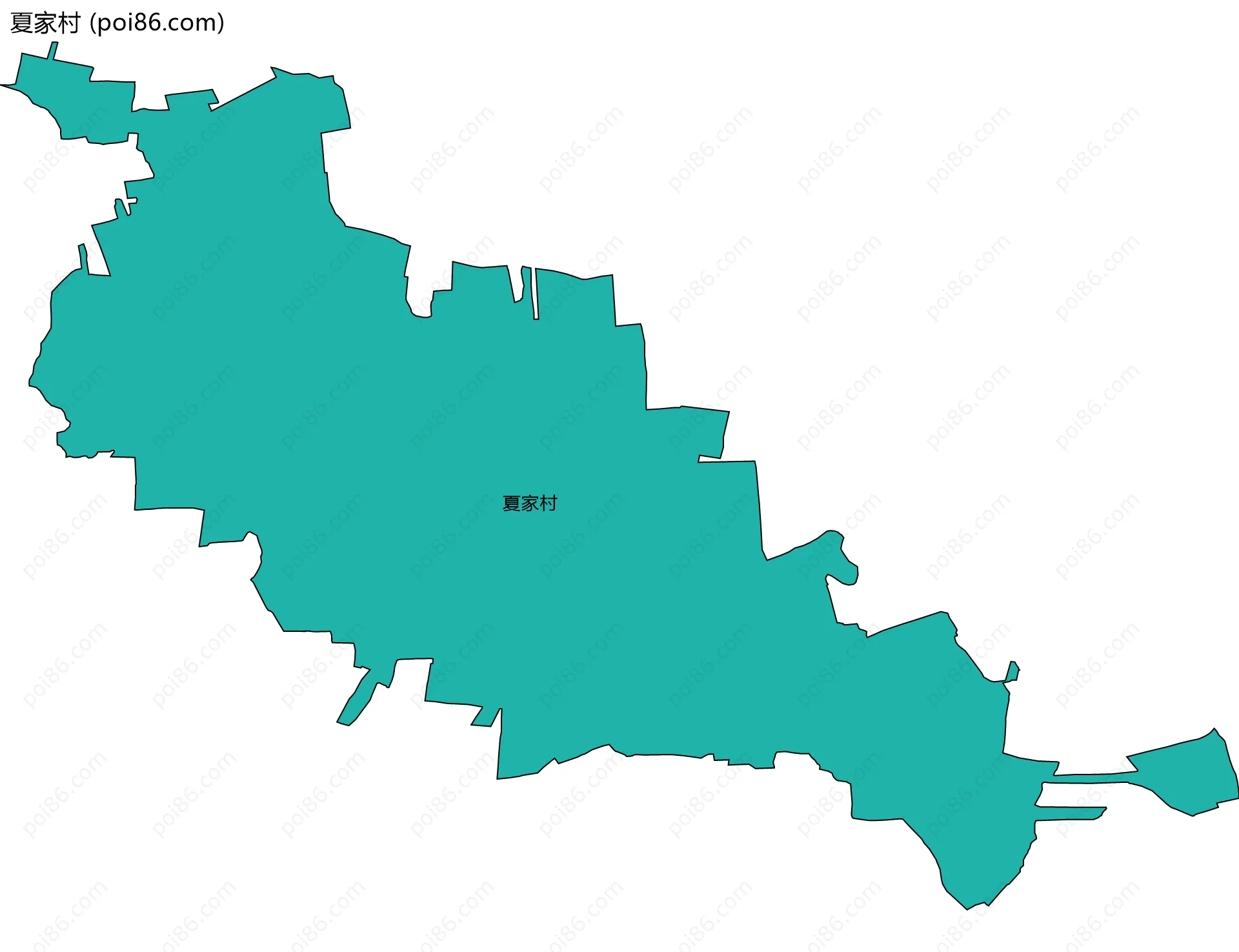 夏家村边界地图