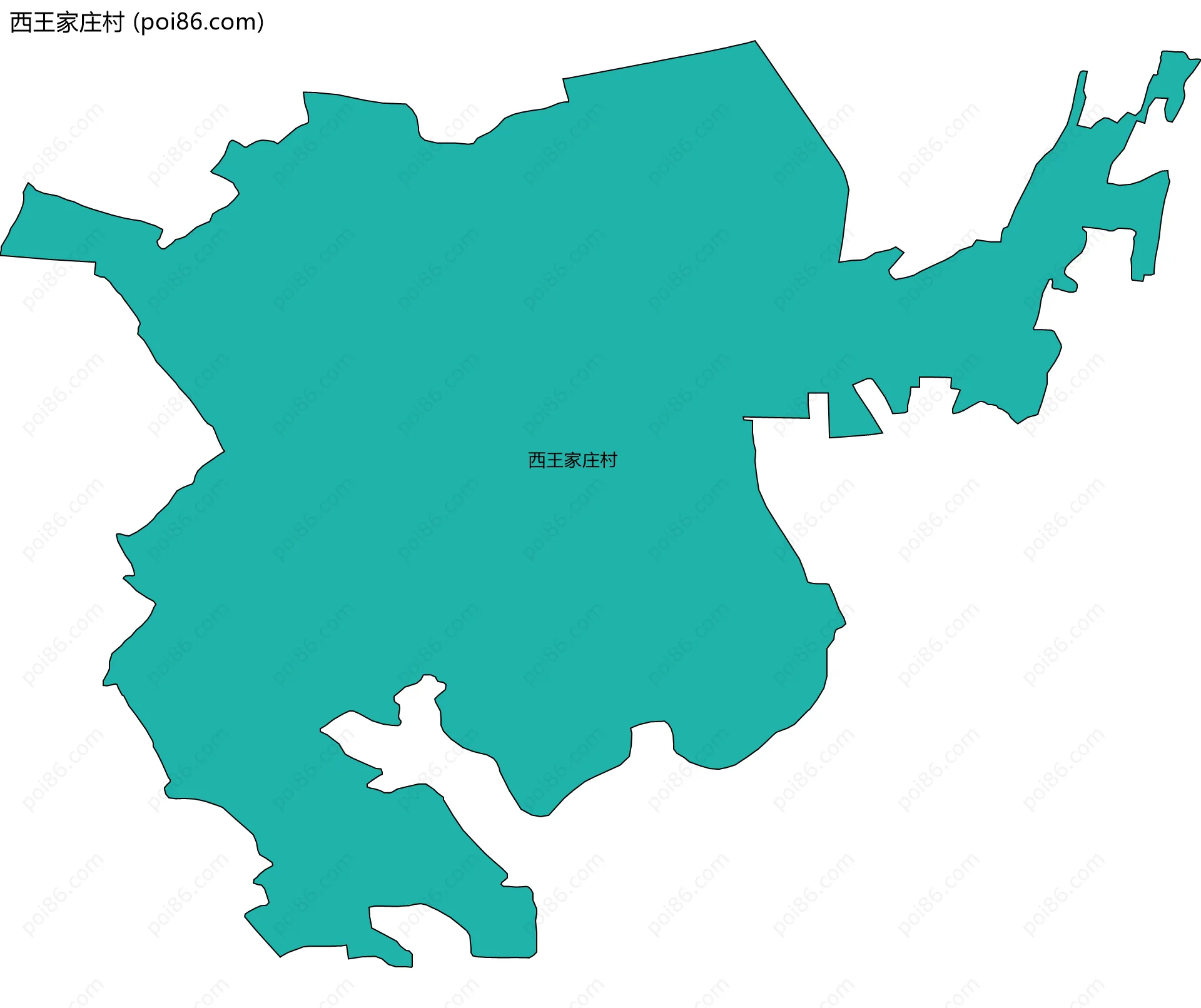 西王家庄村边界地图