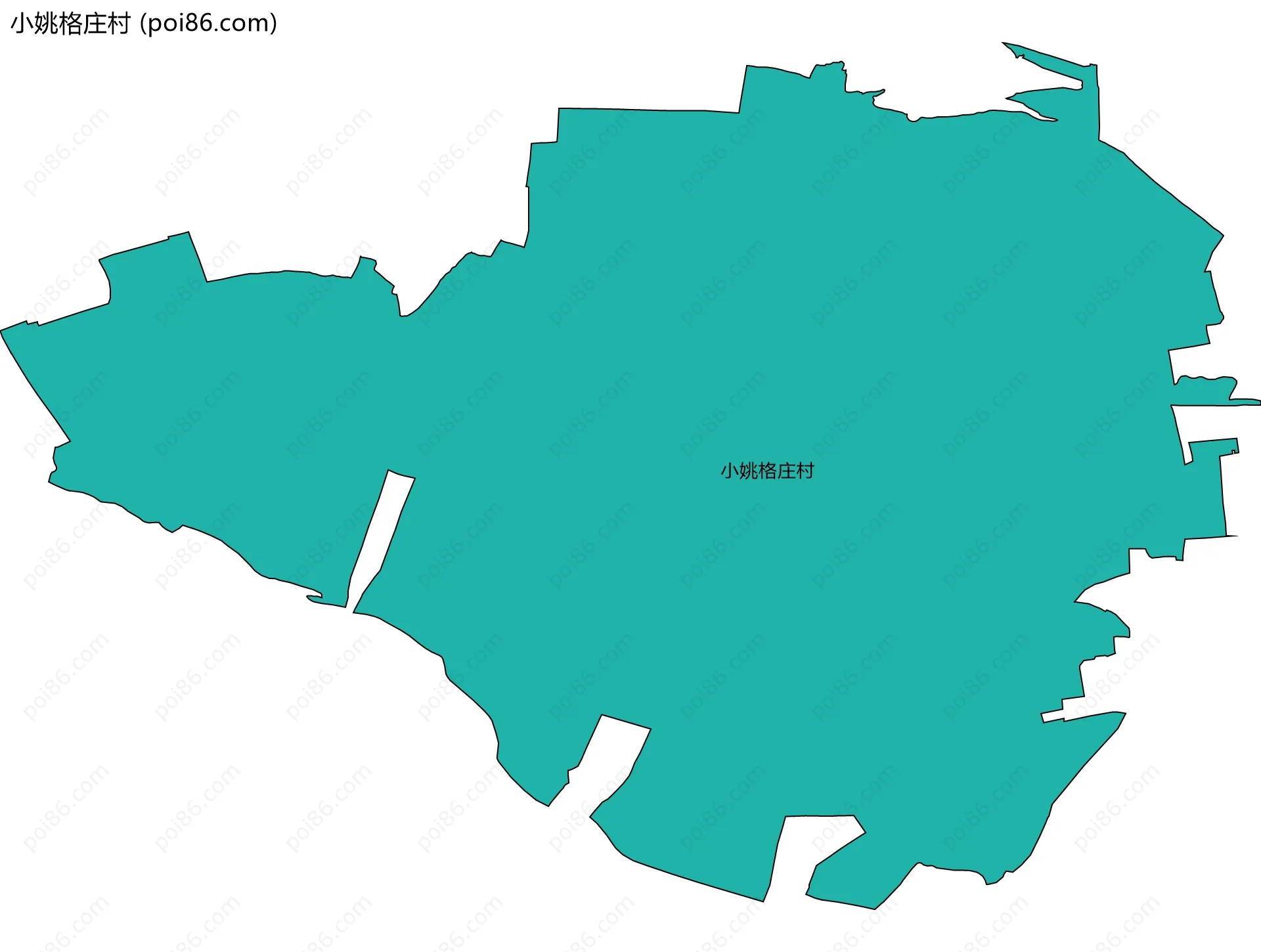 小姚格庄村边界地图